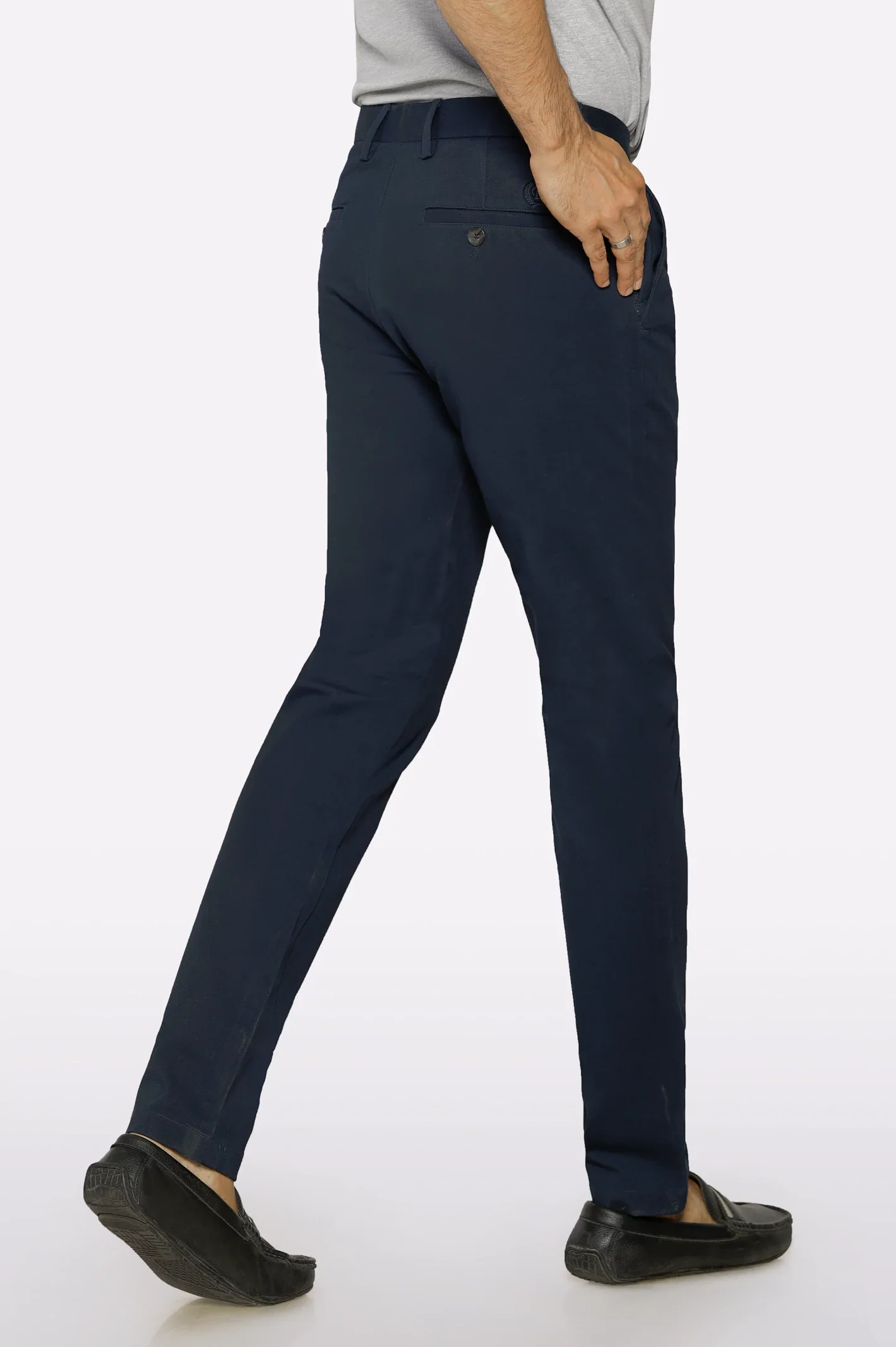 Navy Blue Smart Fit Cotton Chino - Image 3