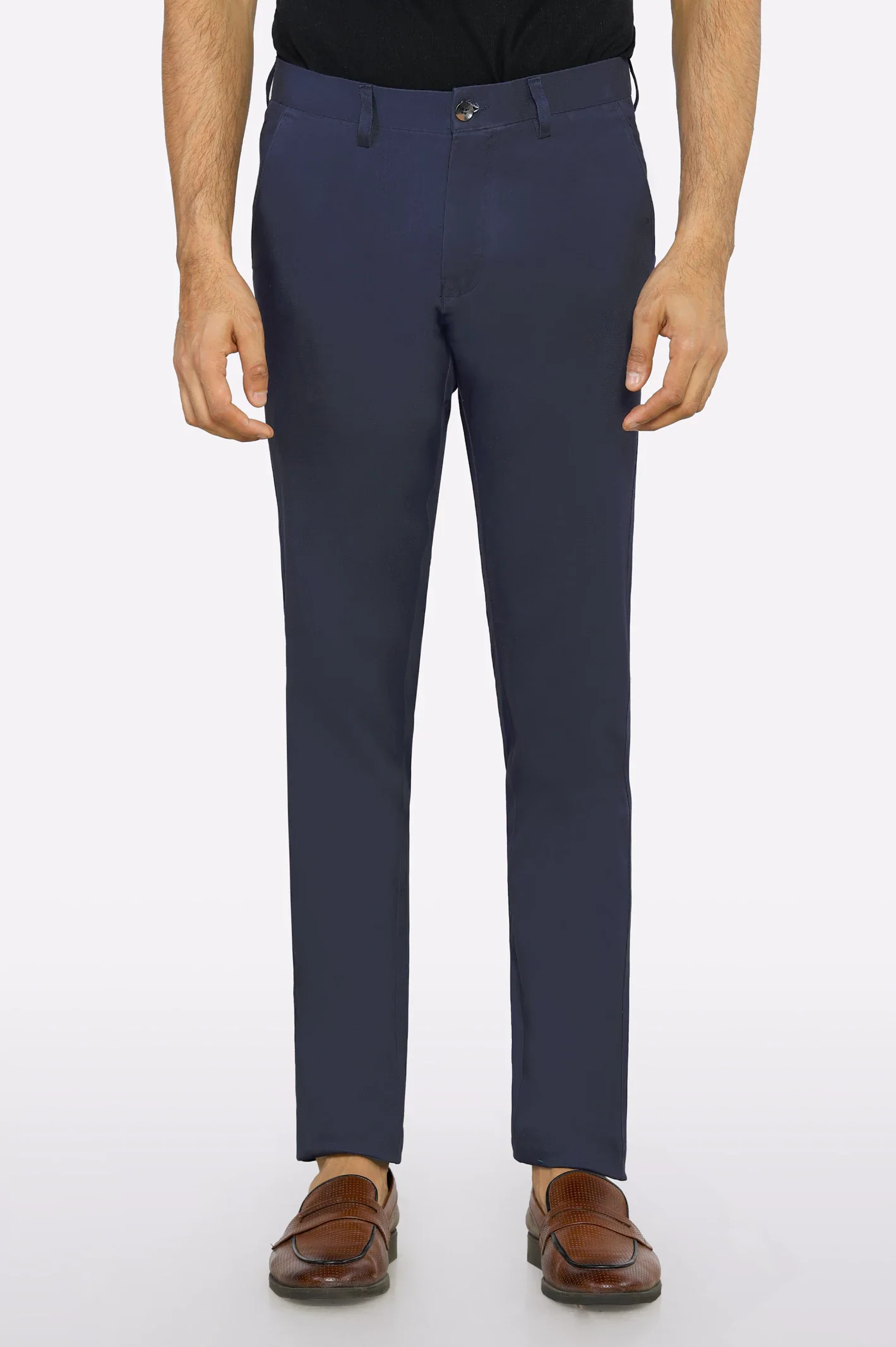 Navy Blue Smart Fit Cotton Chino