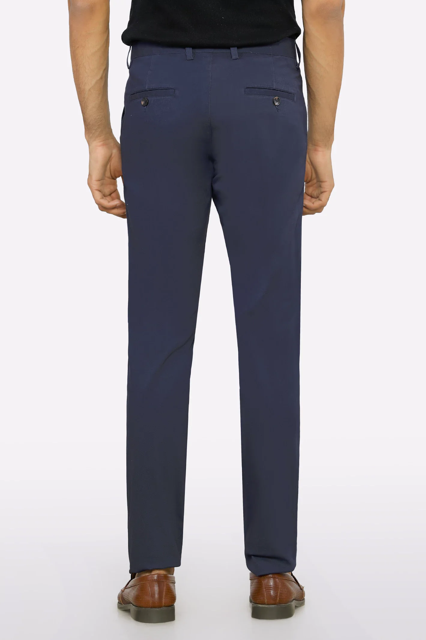 Navy Blue Smart Fit Cotton Chino - Image 3