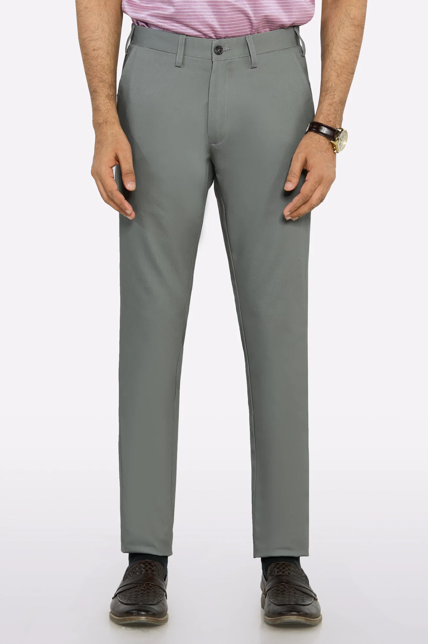 Charcoal Smart Fit Cotton Chino