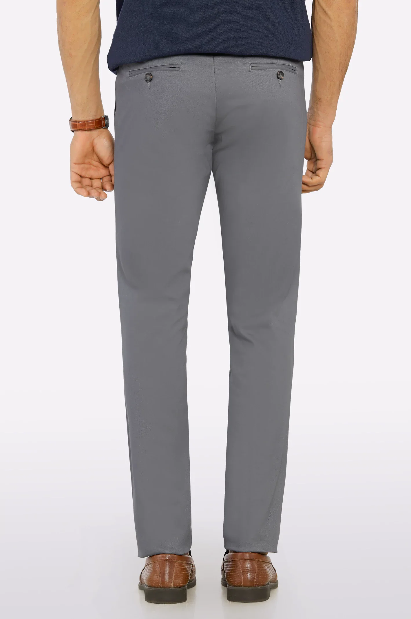 Grey Smart Fit Cotton Chino - Image 3