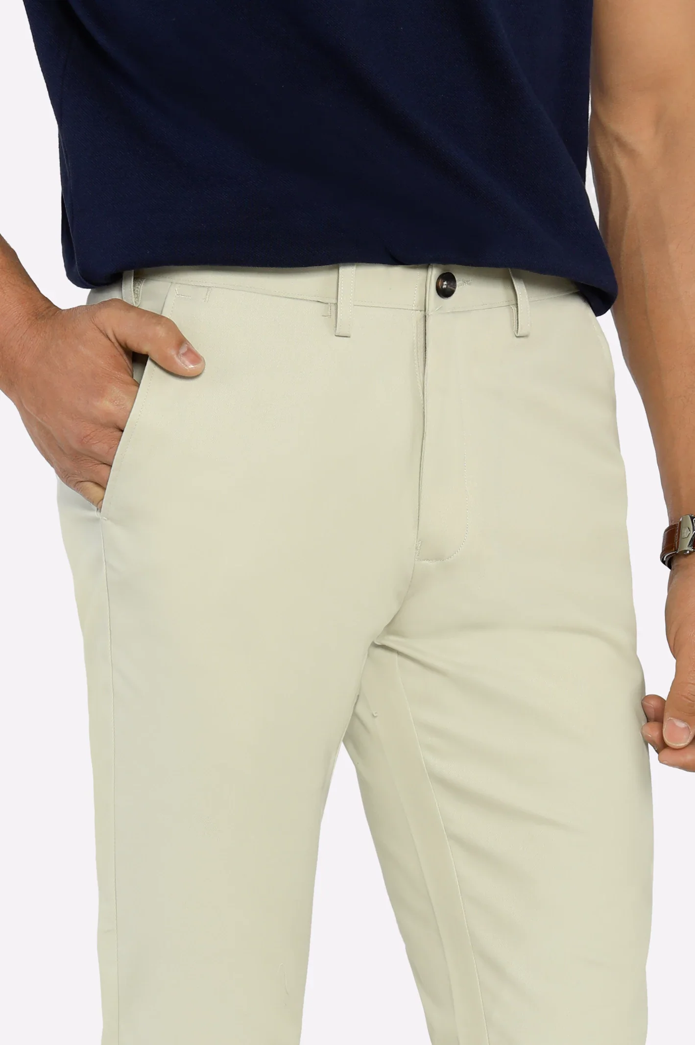 Off White Smart Fit Cotton Chino - Image 2