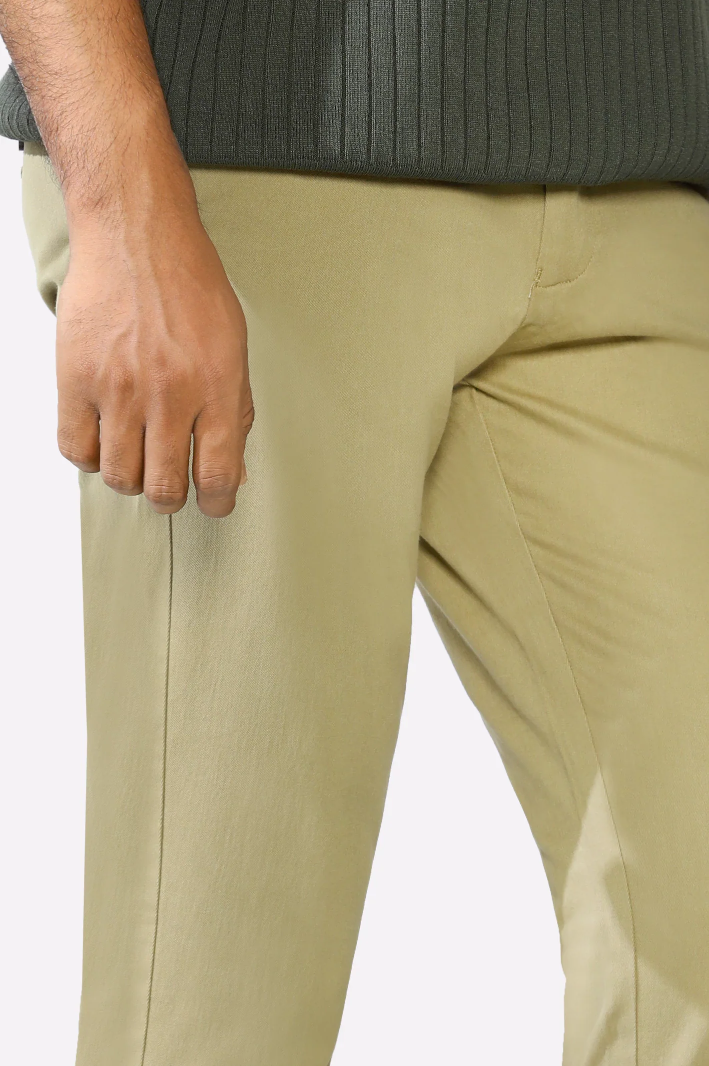 Khaki Smart Fit Cotton Chino - Image 2