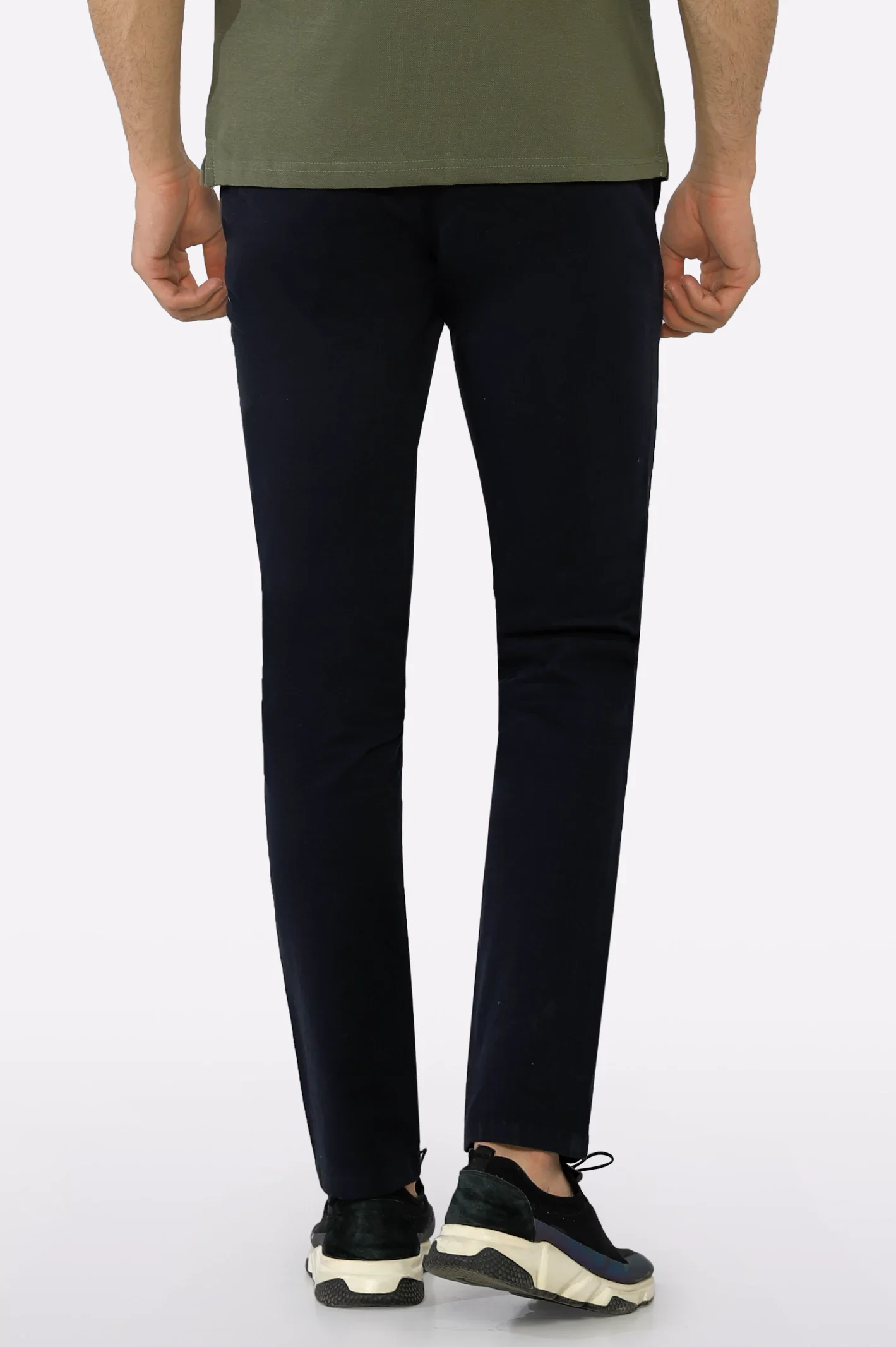 Navy Blue Smart Fit Cotton Chino - Image 3