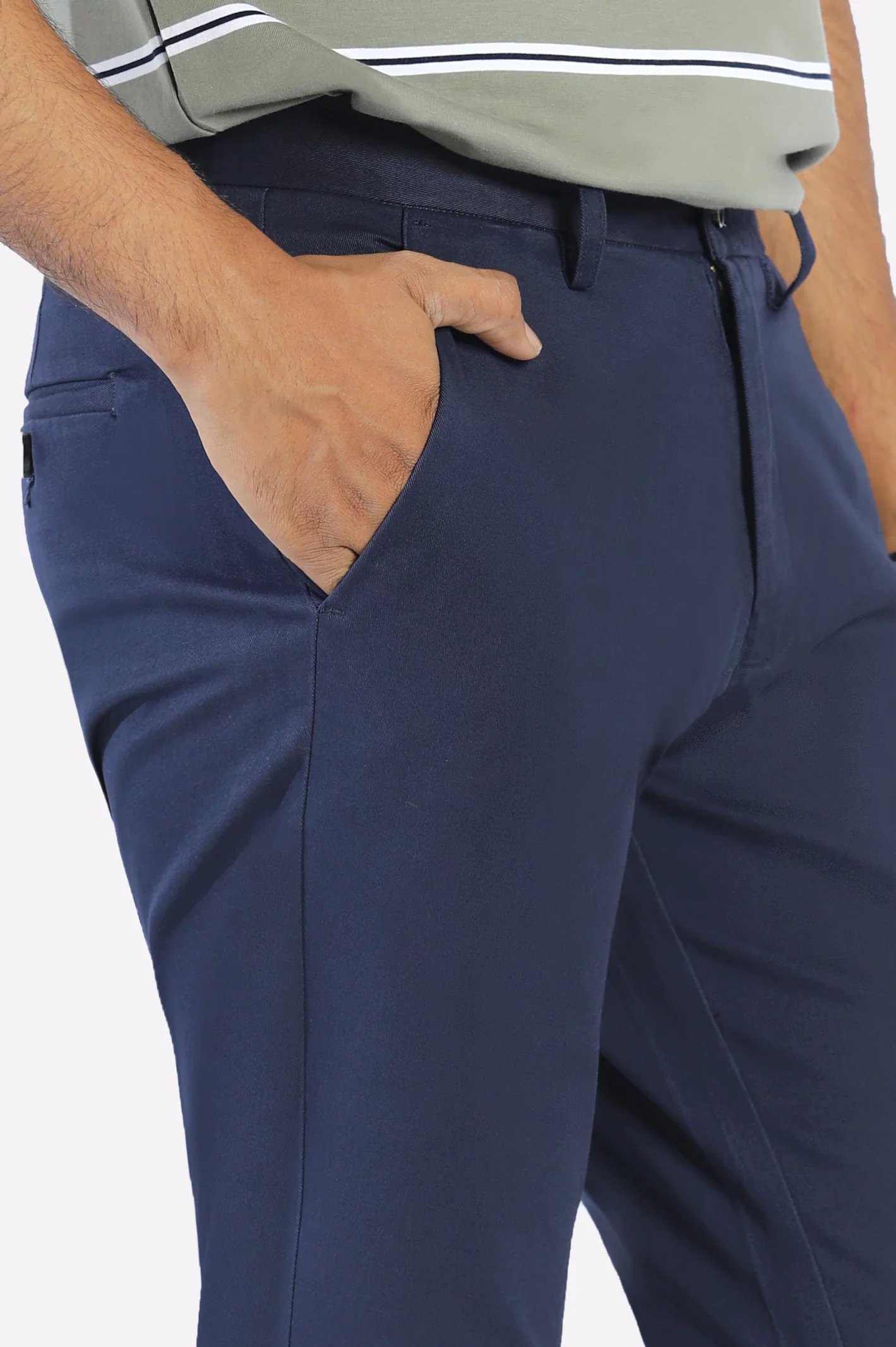 Navy Blue Smart Fit Cotton Chino - Image 2