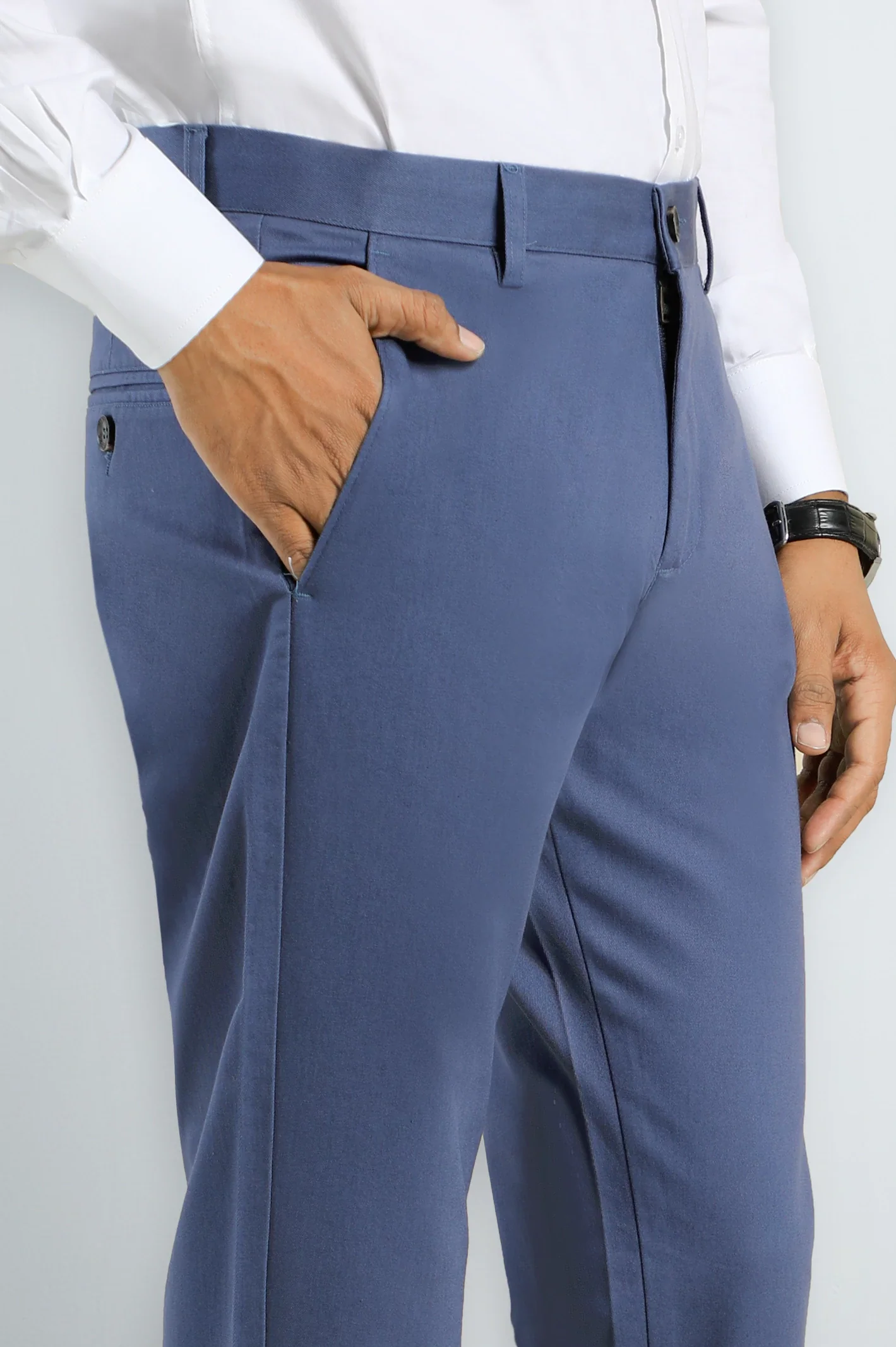 Blue Smart Fit Cotton Chino - Image 2