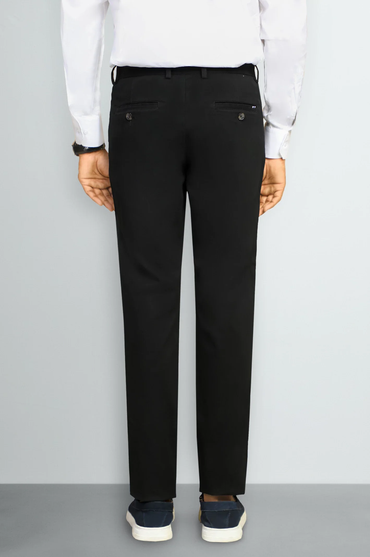 Black Smart Fit Cotton Chino - Image 3