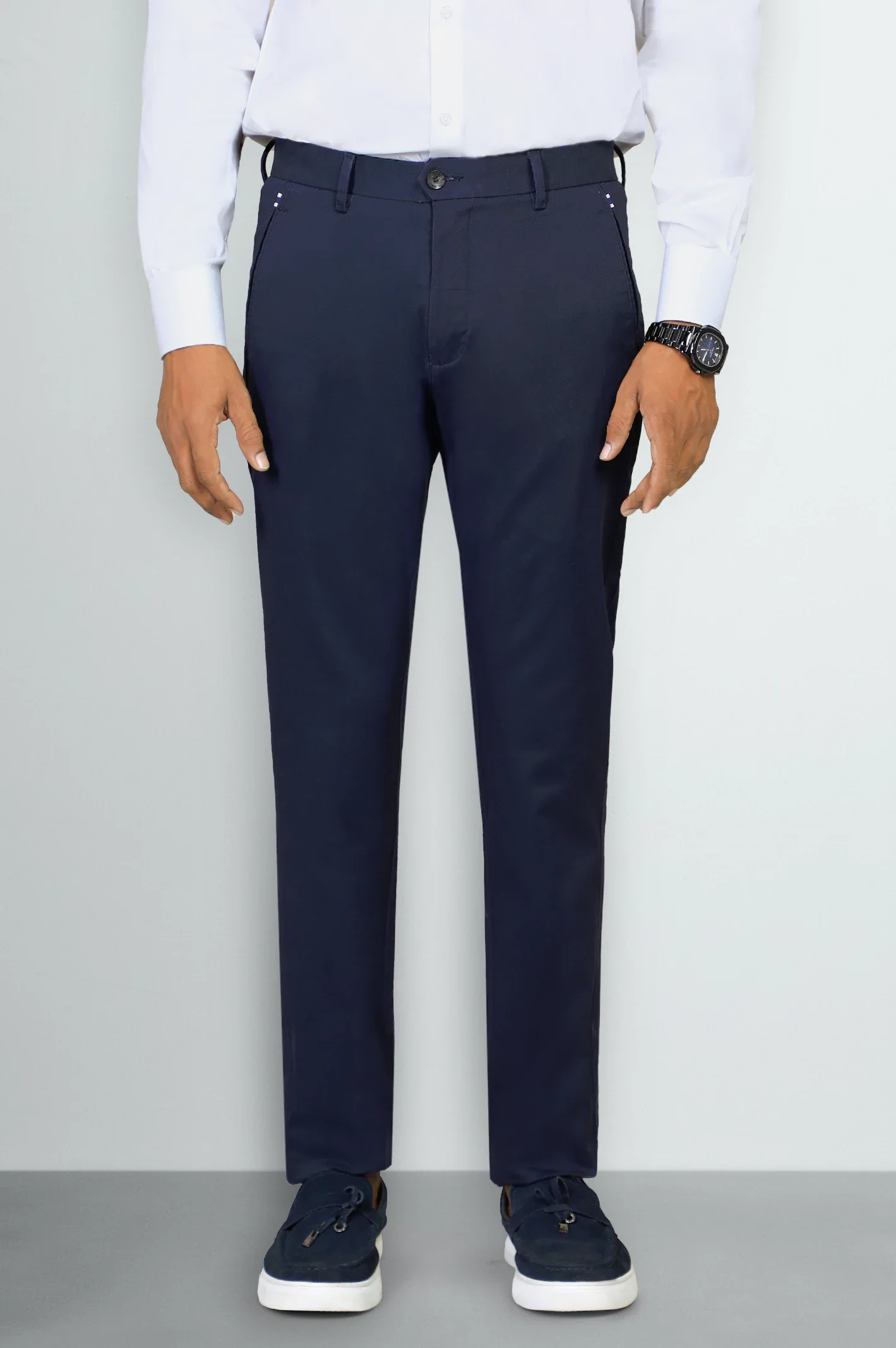 Navy Blue Smart Fit Cotton Chino