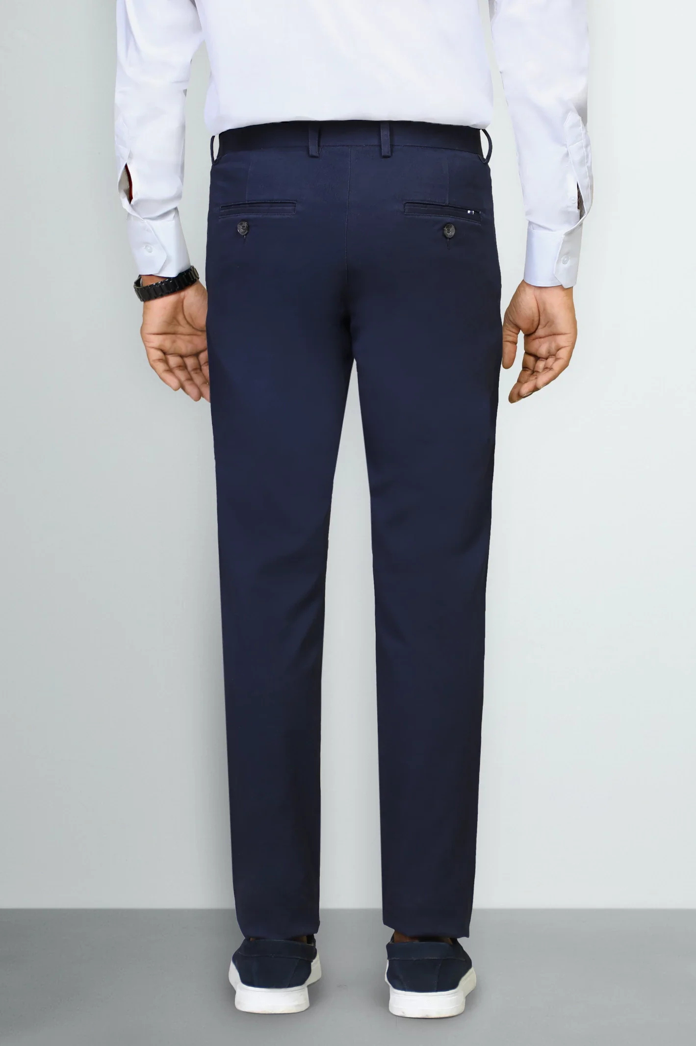 Navy Blue Smart Fit Cotton Chino - Image 3