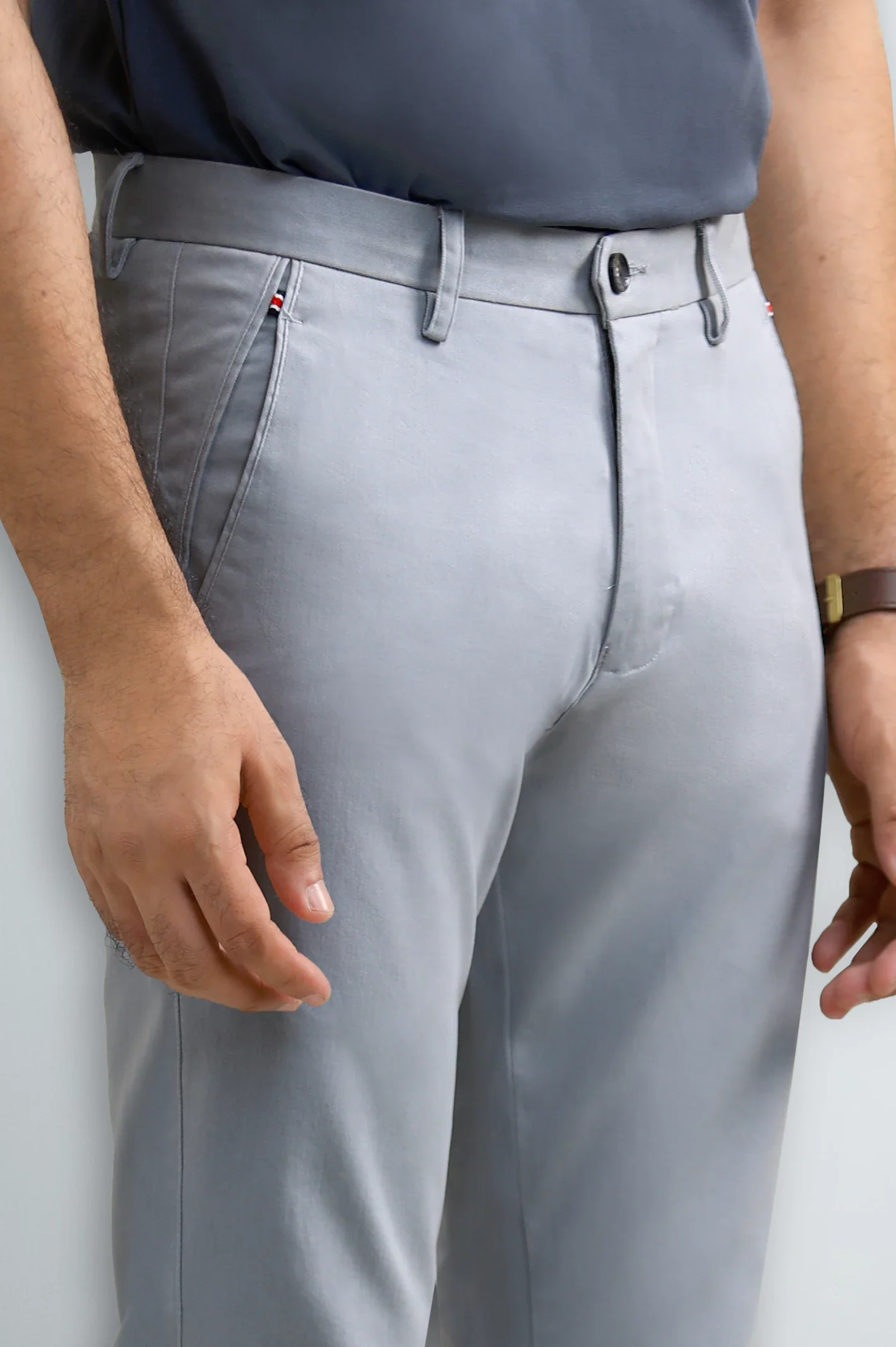 Silver Smart Fit Cotton Chino - Image 2