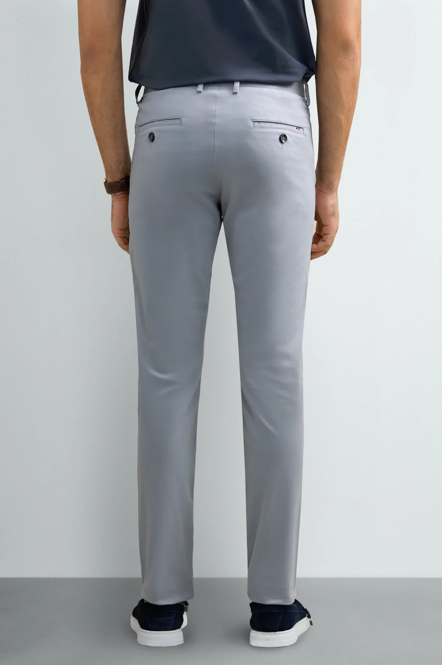 Silver Smart Fit Cotton Chino - Image 3