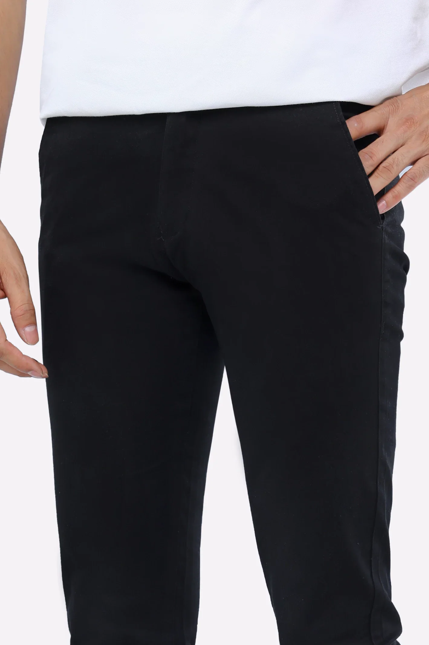 Black Smart Fit Cotton Chino - Image 2