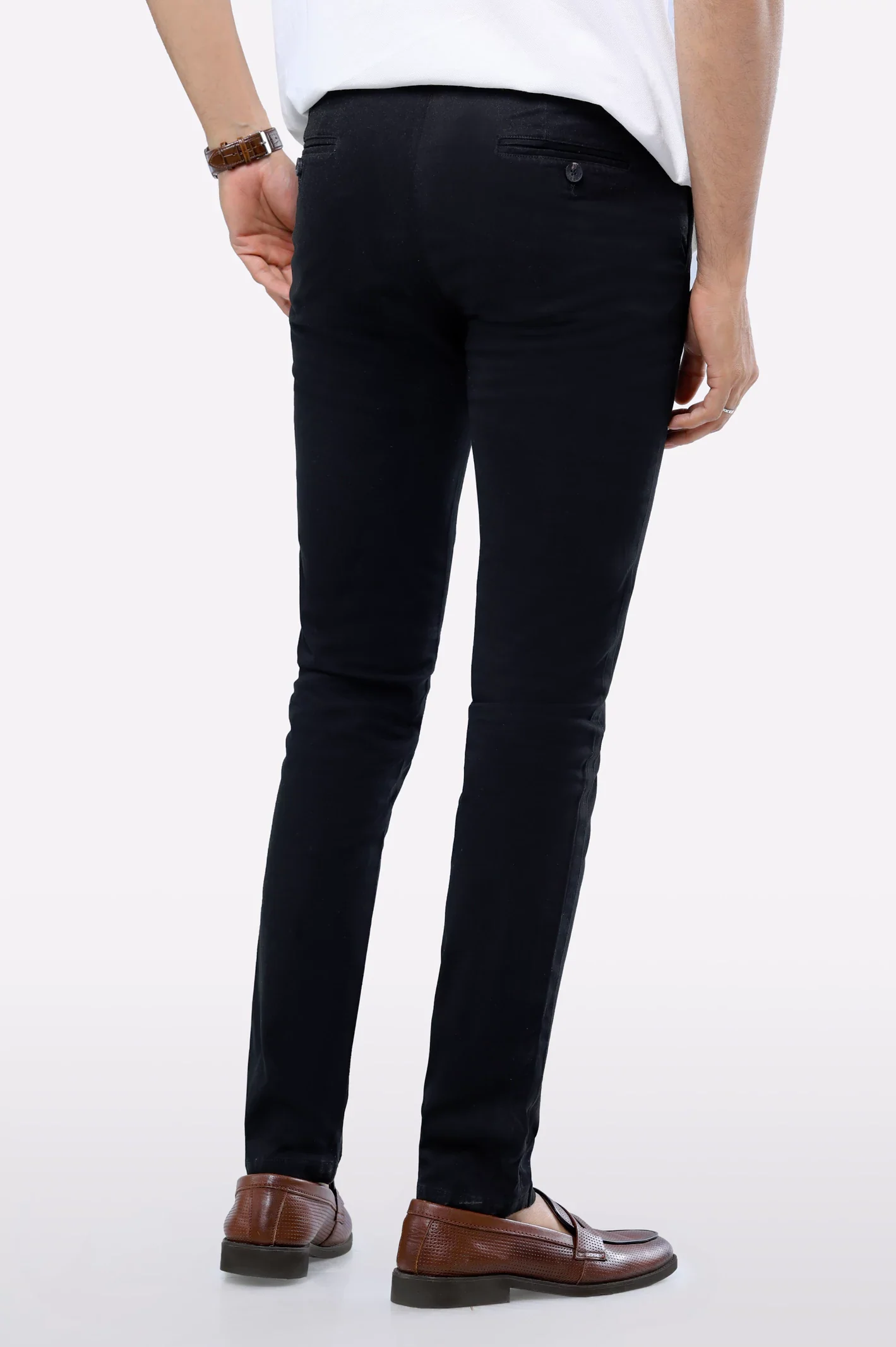Black Smart Fit Cotton Chino - Image 3