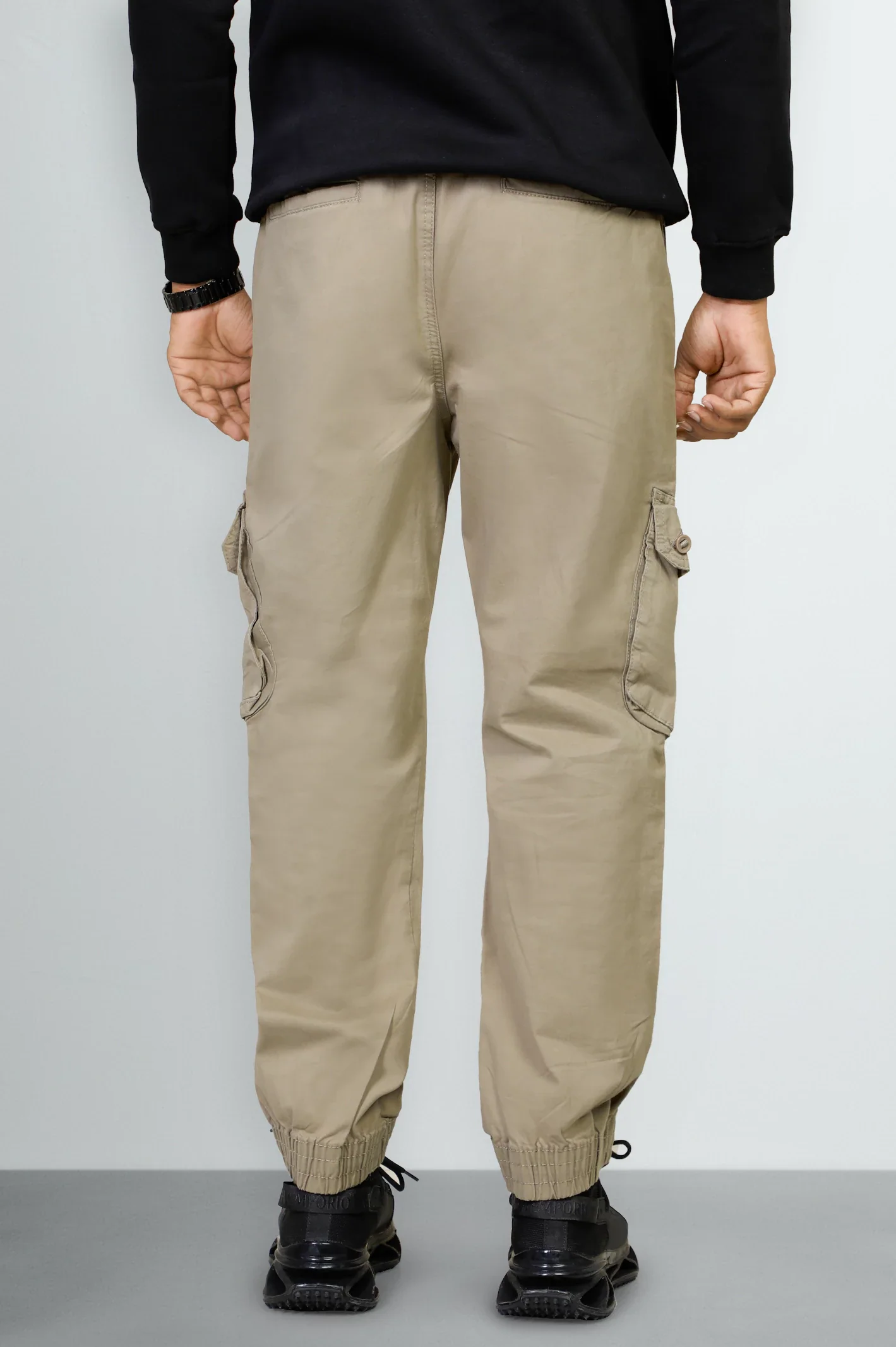 Beige Smart Fit Cargo Pants - Image 3