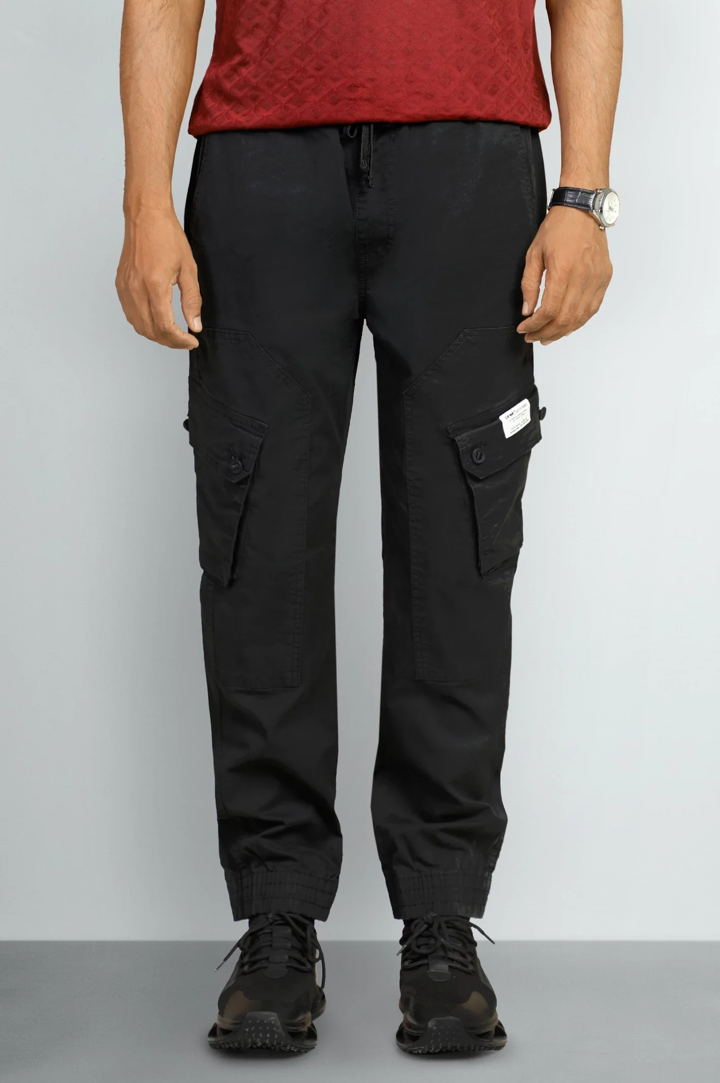 Black Smart Fit Cargo Pants