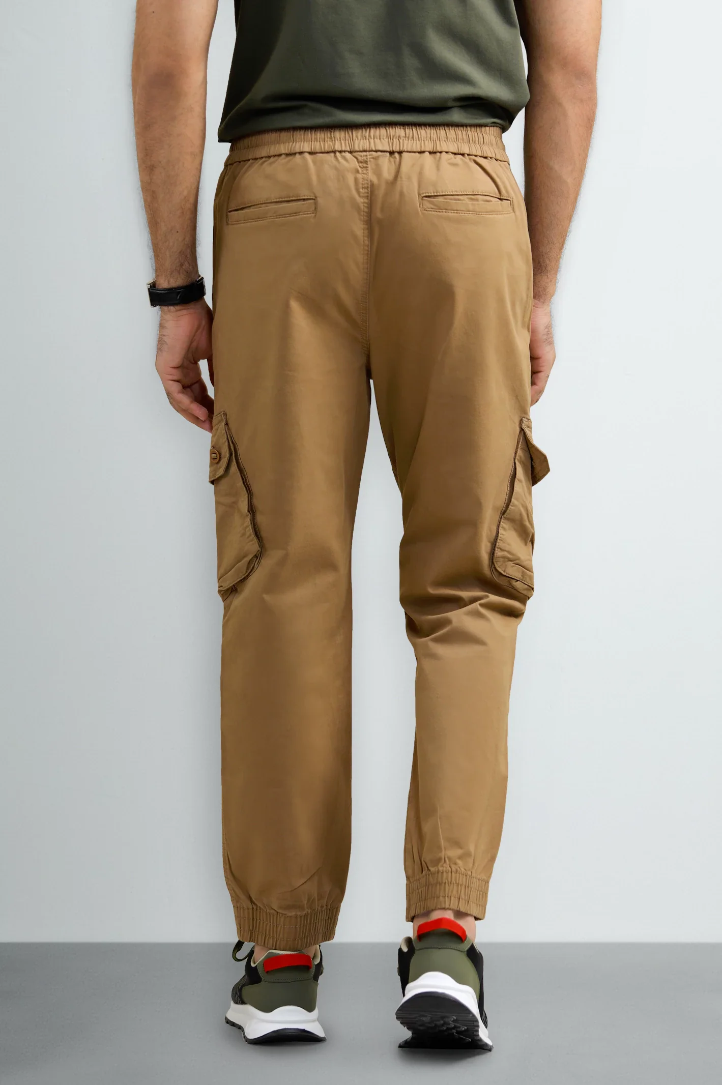 Khaki Smart Fit Cargo Pants - Image 3