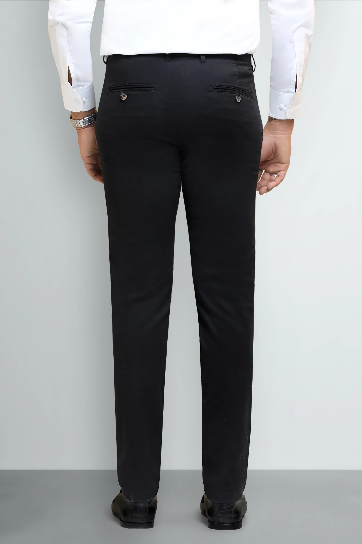 Black Smart Fit Cotton Chinos - Image 3