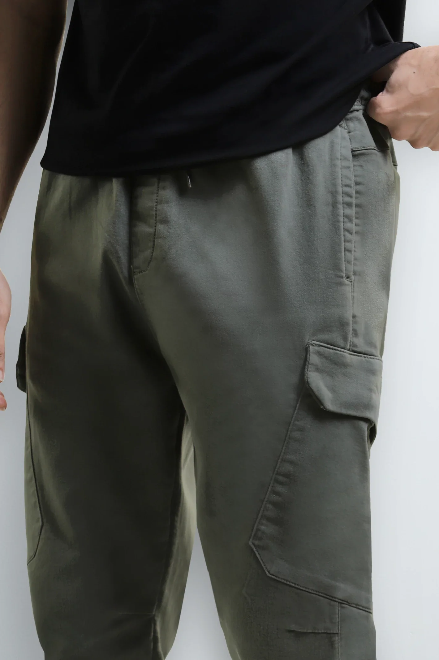 Olive Smart Fit Cargo Pants - Image 2