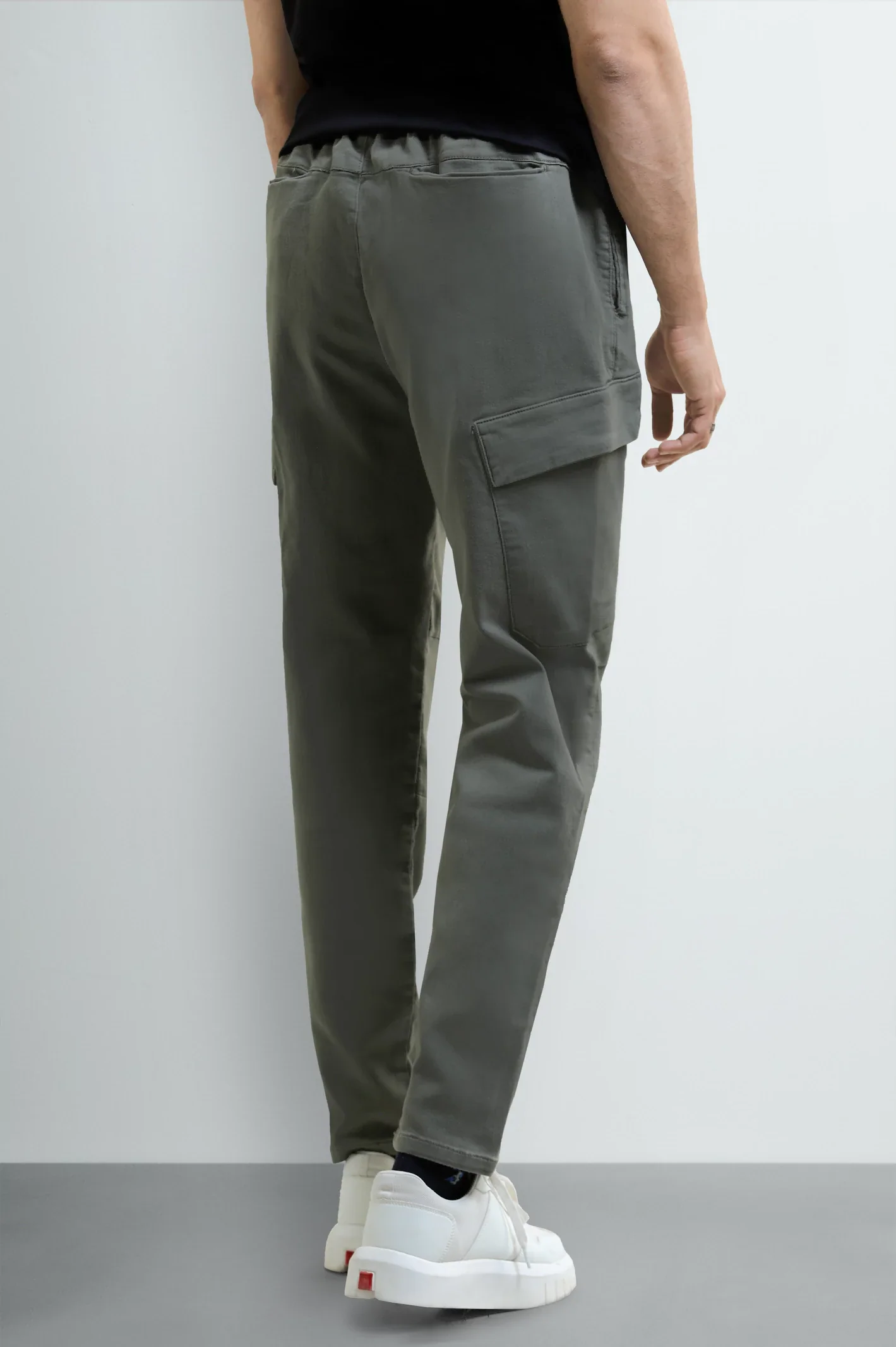 Olive Smart Fit Cargo Pants - Image 3