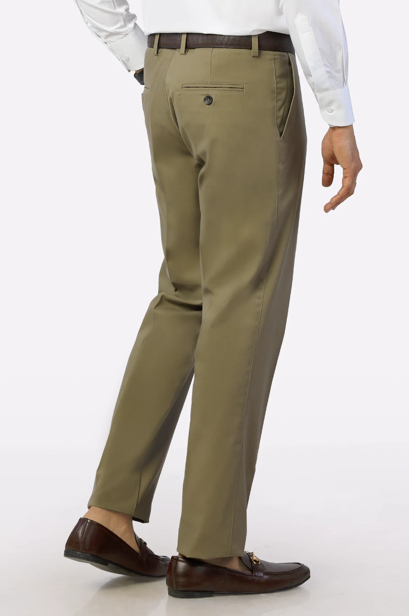 Brown Regular Fit Cotton Trouser - Image 3