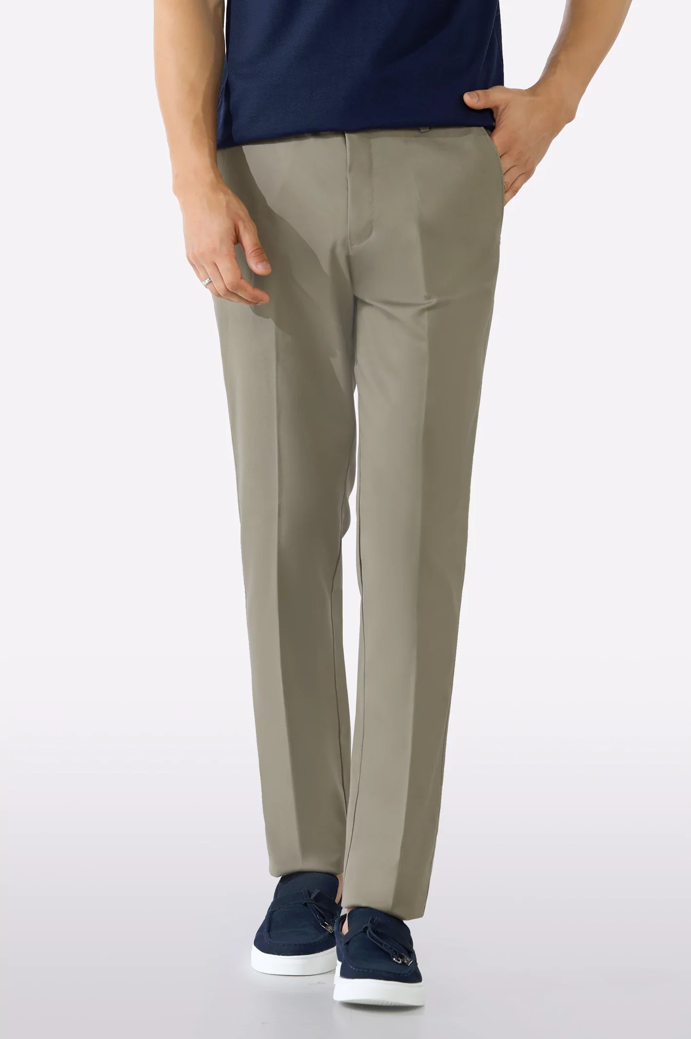 Medium Brown Cotton Trouser