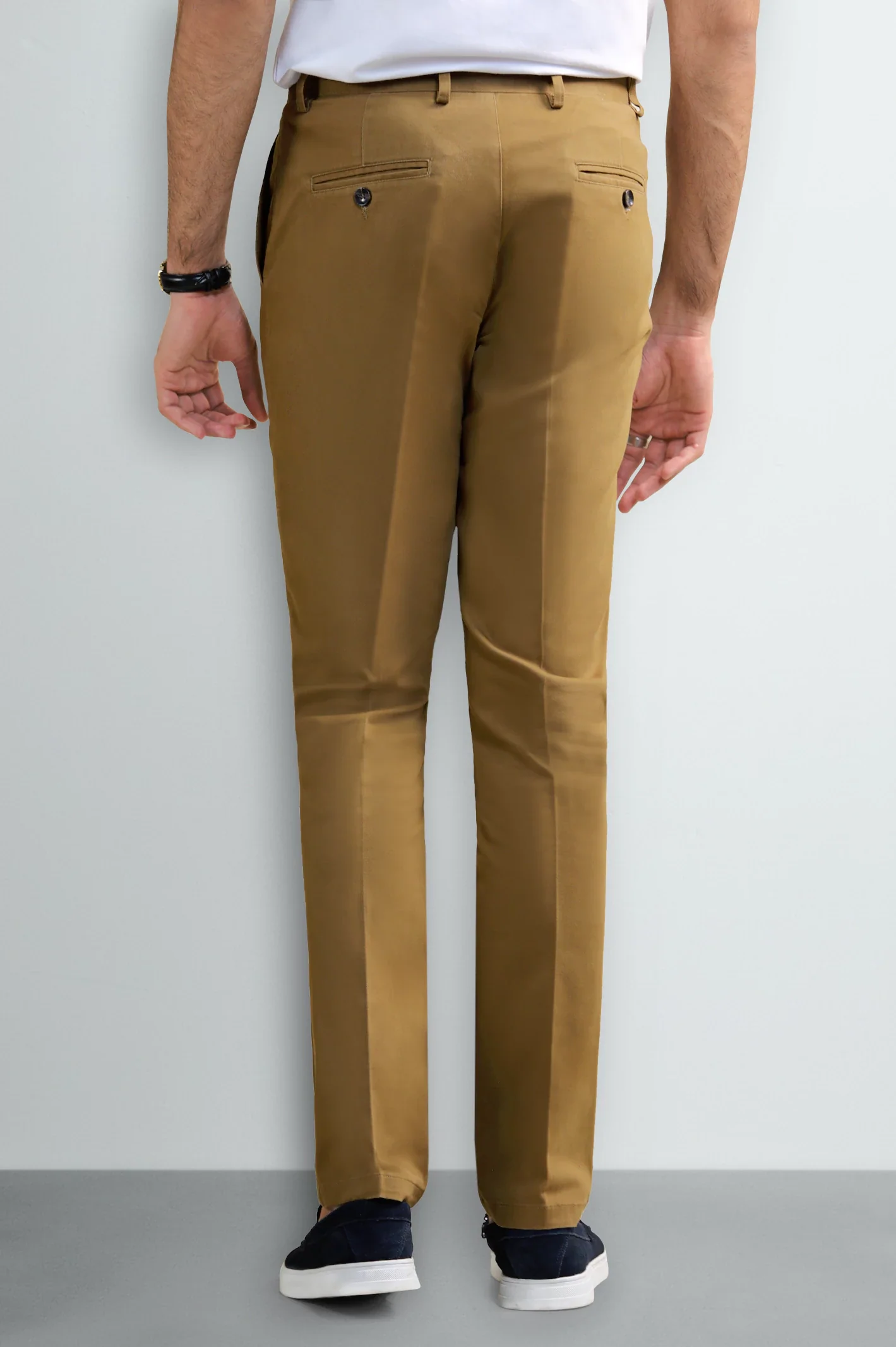 Camel Smart Fit Cotton Trouser - Image 3