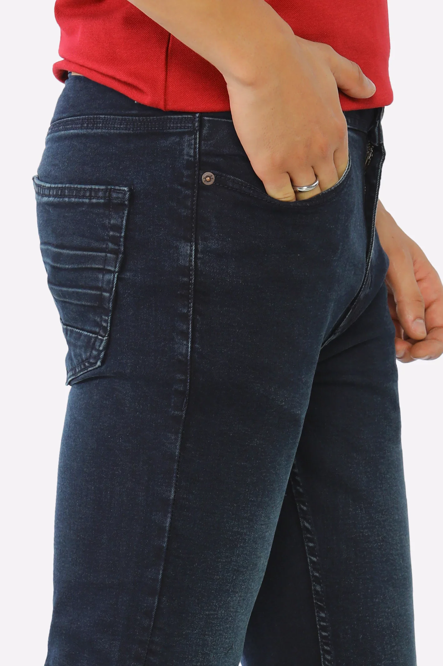 Dark Blue Slim Fit Jeans - Image 2