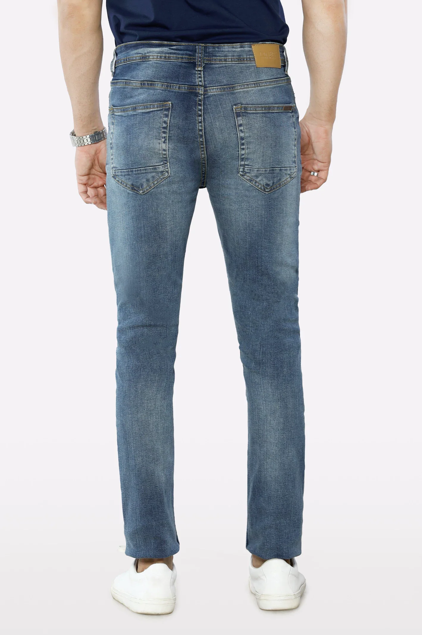 Medium Blue Slim Fit Jeans - Image 3