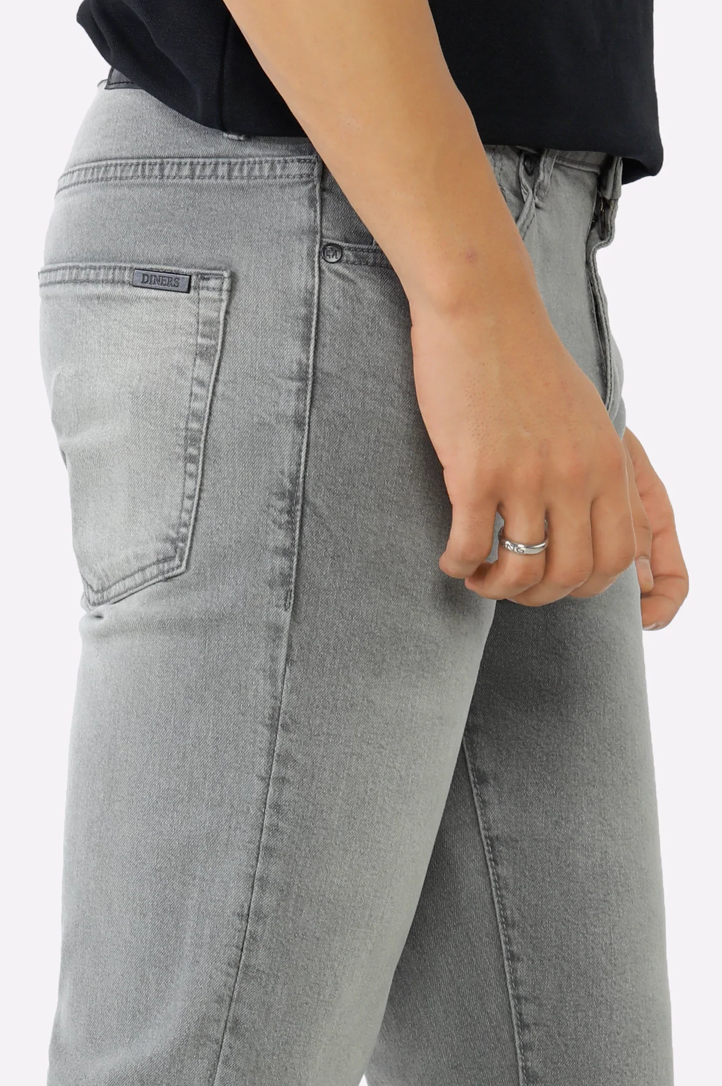 Light Grey Slim Fit Jeans - Image 2