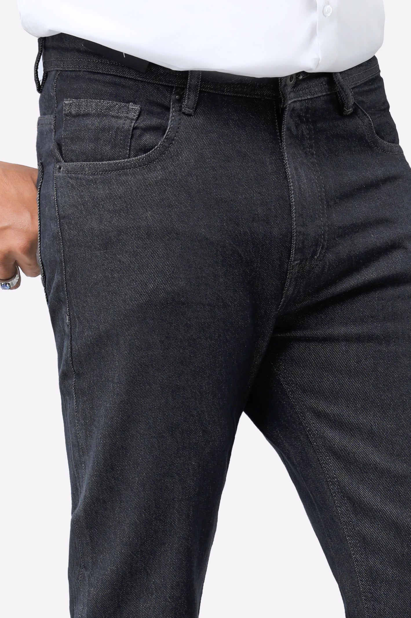 Dark Grey Smart Fit Jeans - Image 2