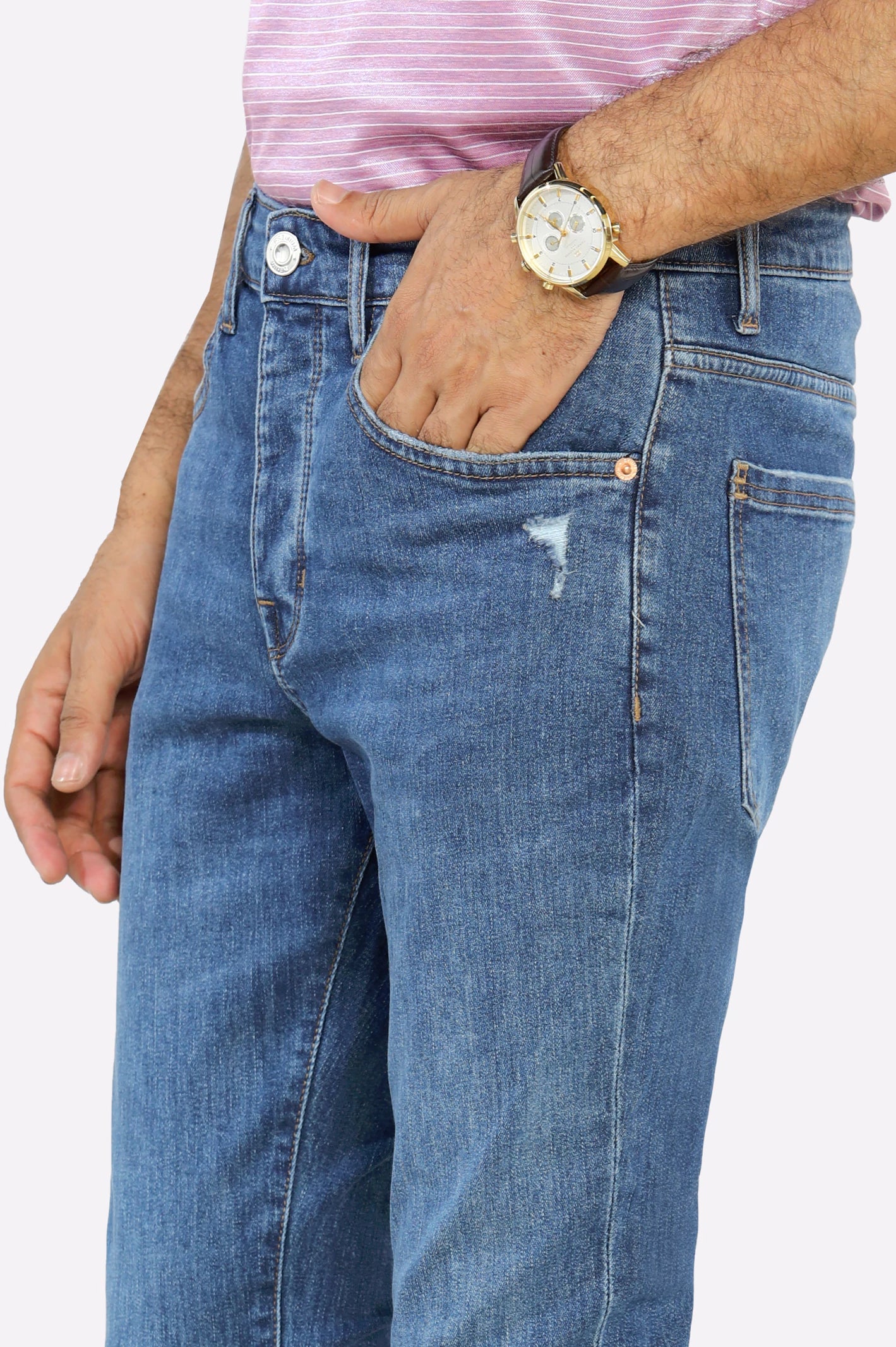 Medium Blue Modern Slim Fit Jeans - Image 2