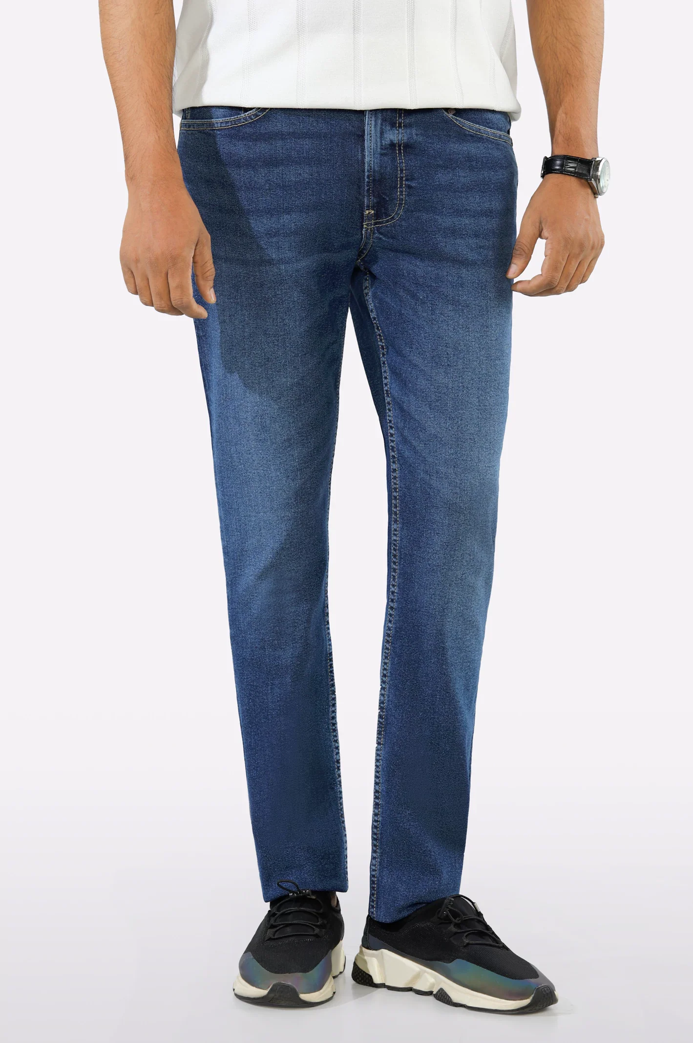 Dark Blue Modern Slim Fit Jeans