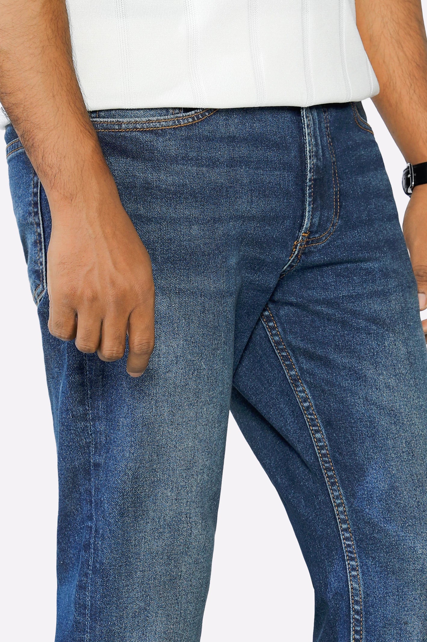 Blue Modern Slim Fit Jeans - Image 2