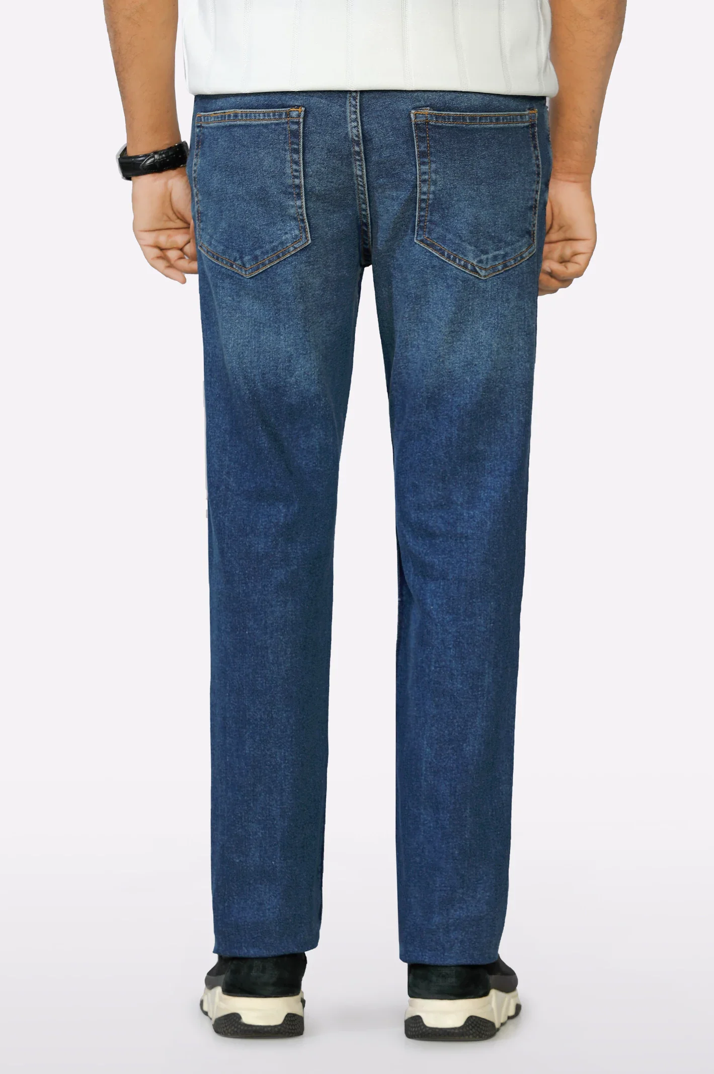 Blue Modern Slim Fit Jeans - Image 3