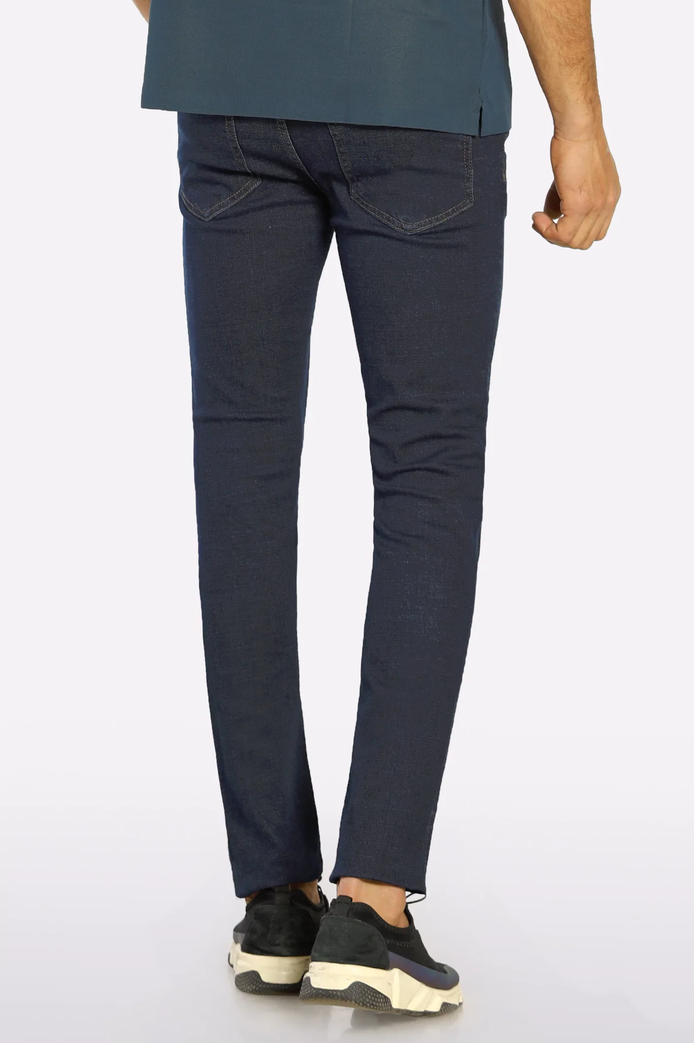 Dark Blue Modern Slim Fit Jeans - Image 3