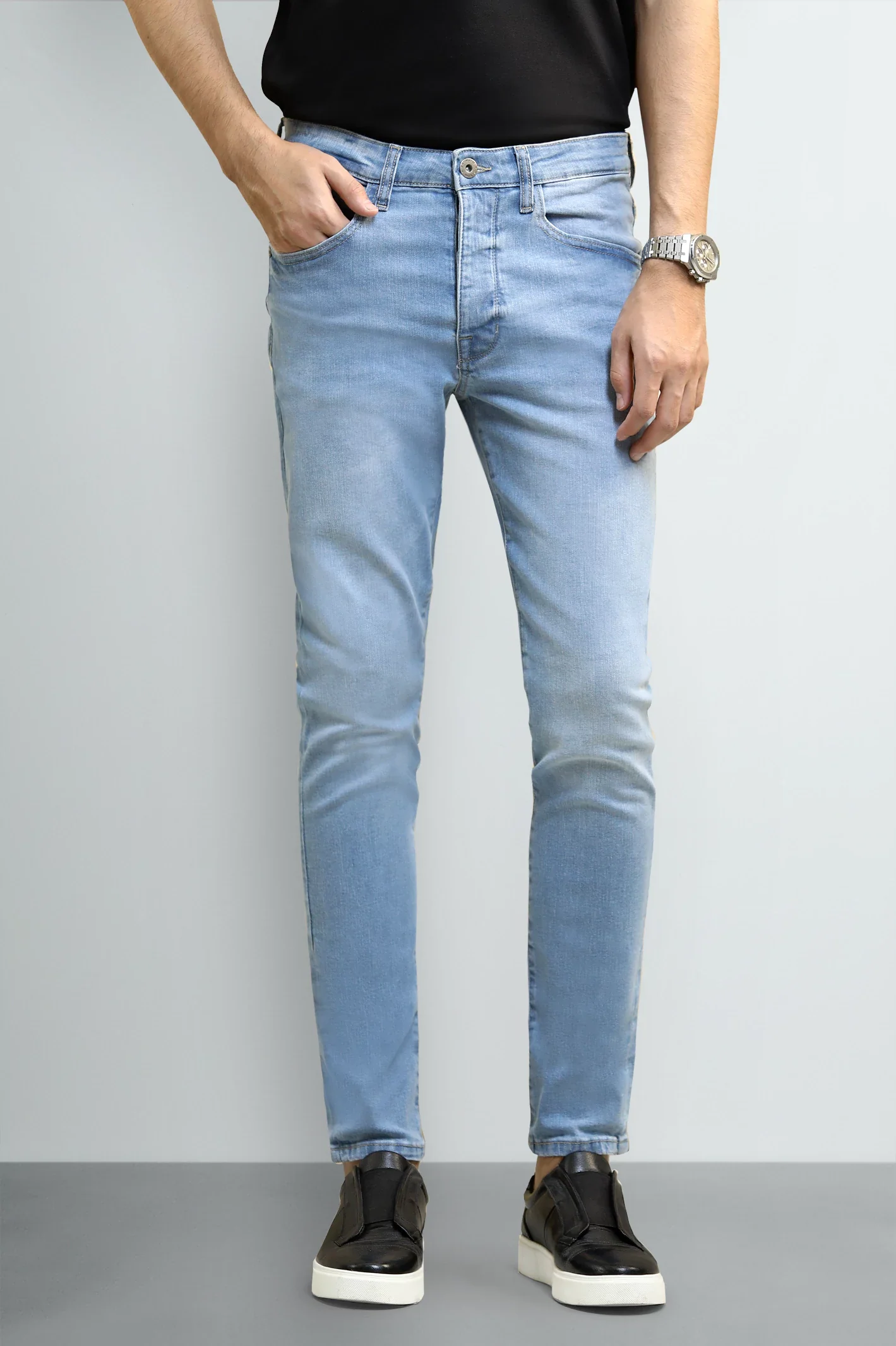 Light Blue Modern Slim Fit Jeans