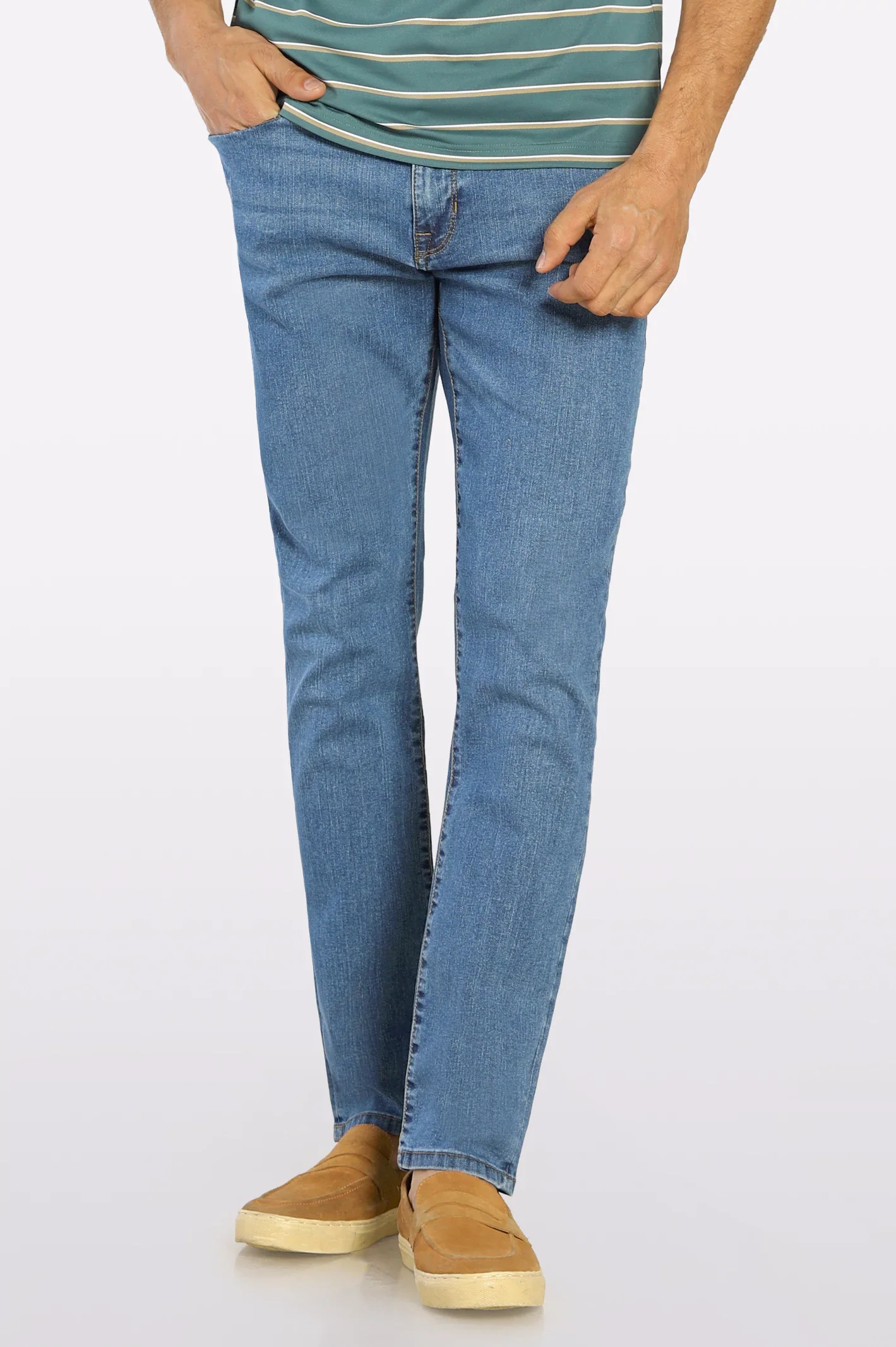 Medium Blue Modern Slim Fit Jeans