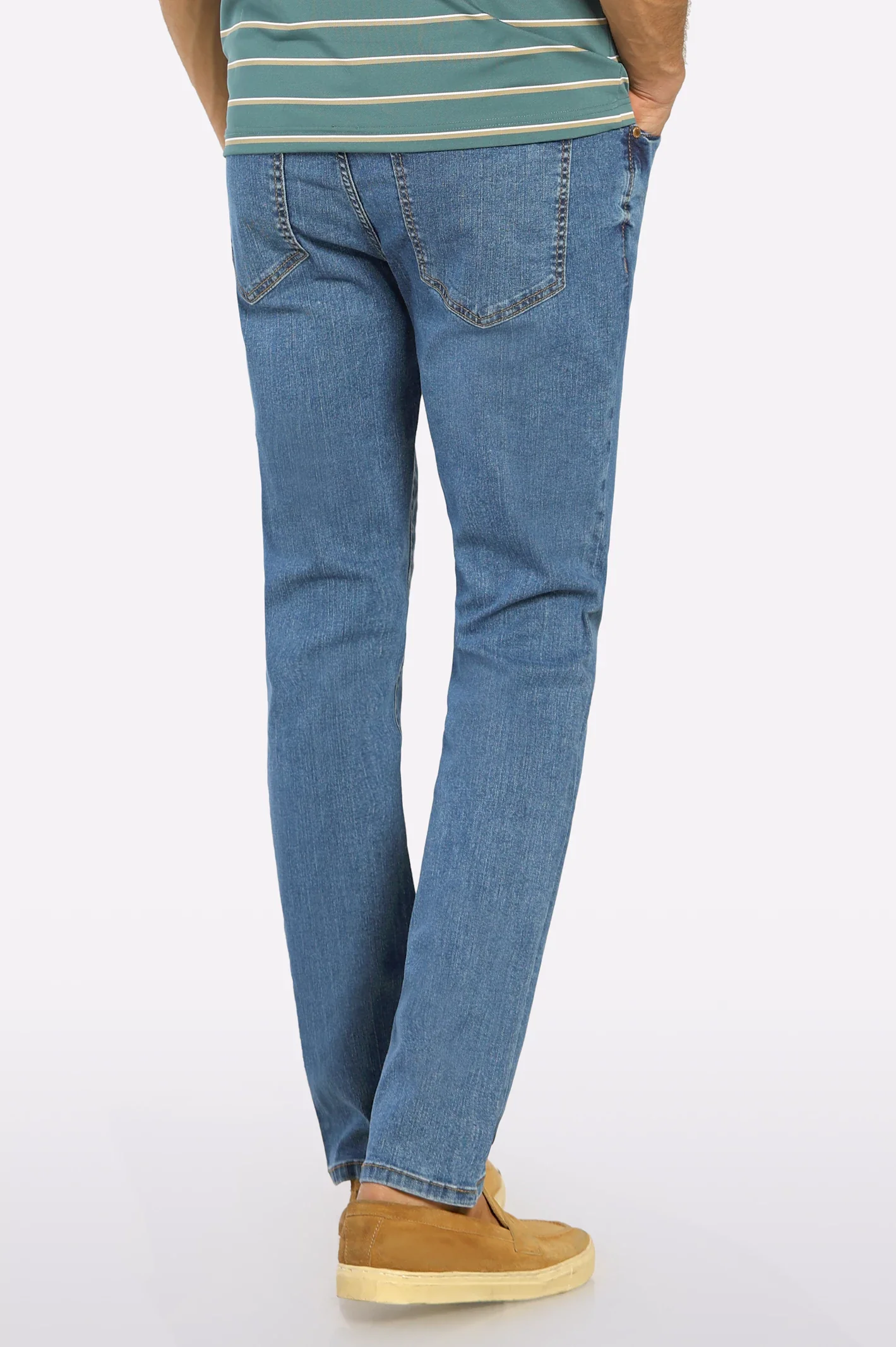 Medium Blue Modern Slim Fit Jeans - Image 3