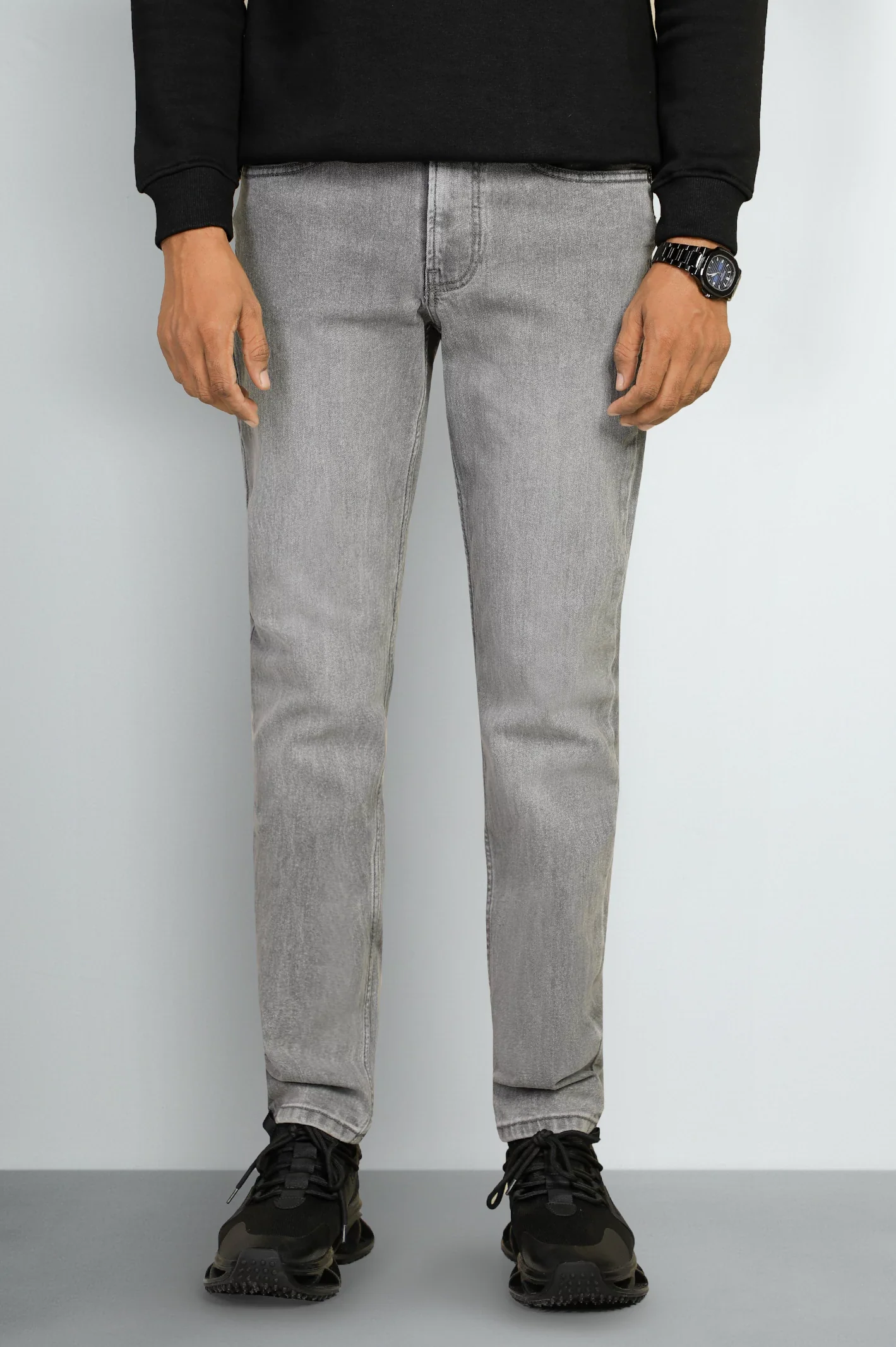 Grey Modern Slim Fit Jeans