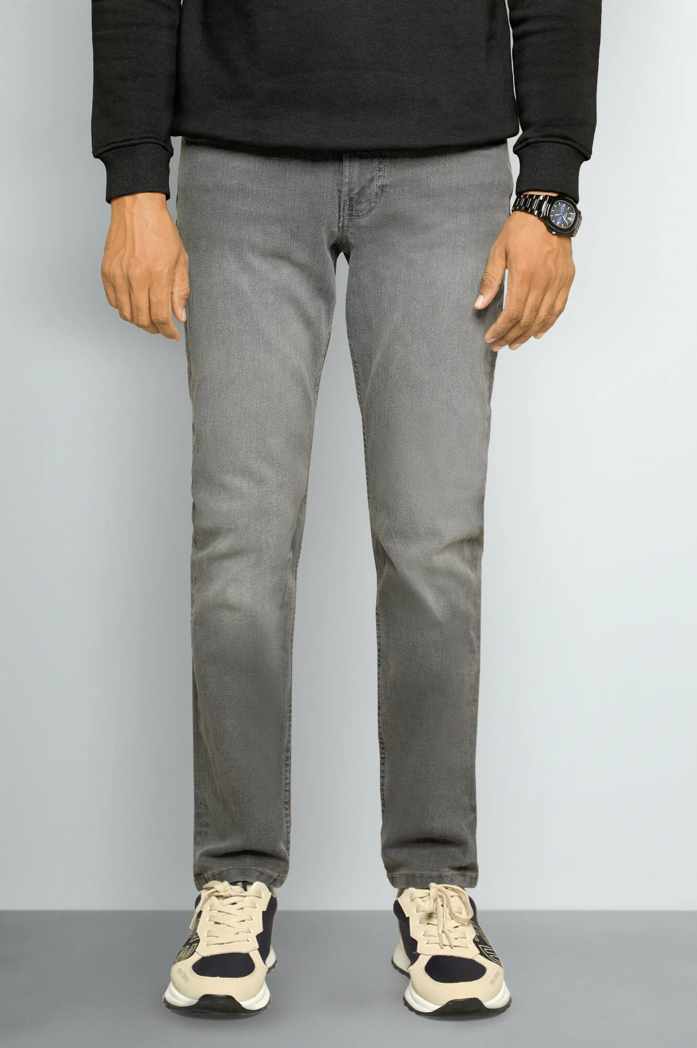 Grey Modern Slim Fit Jeans