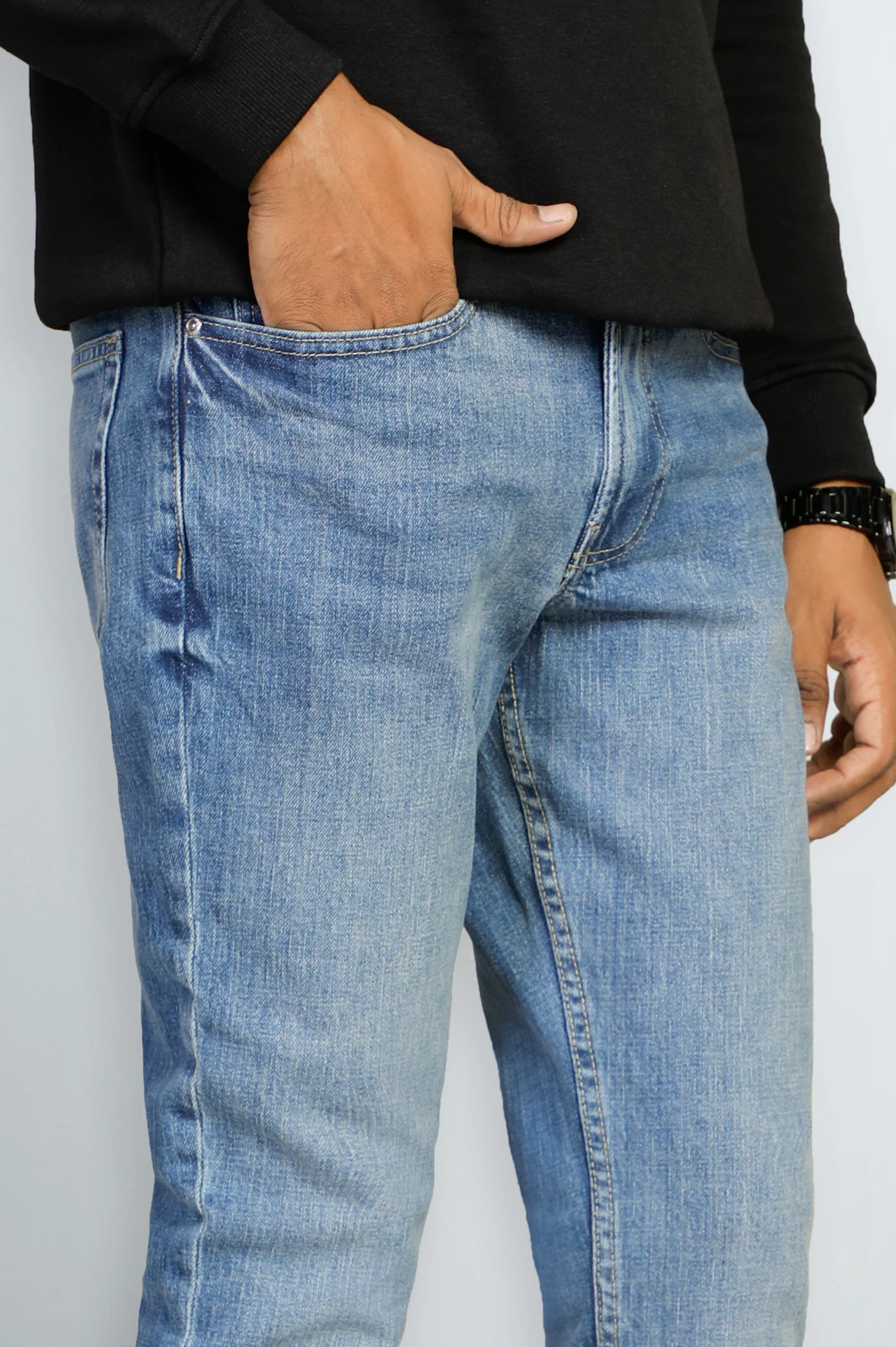 Medium Blue Modern Slim Fit Jeans - Image 2