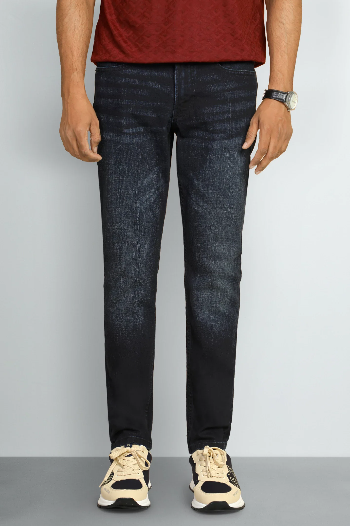 Dark Blue Modern Slim Fit Jeans