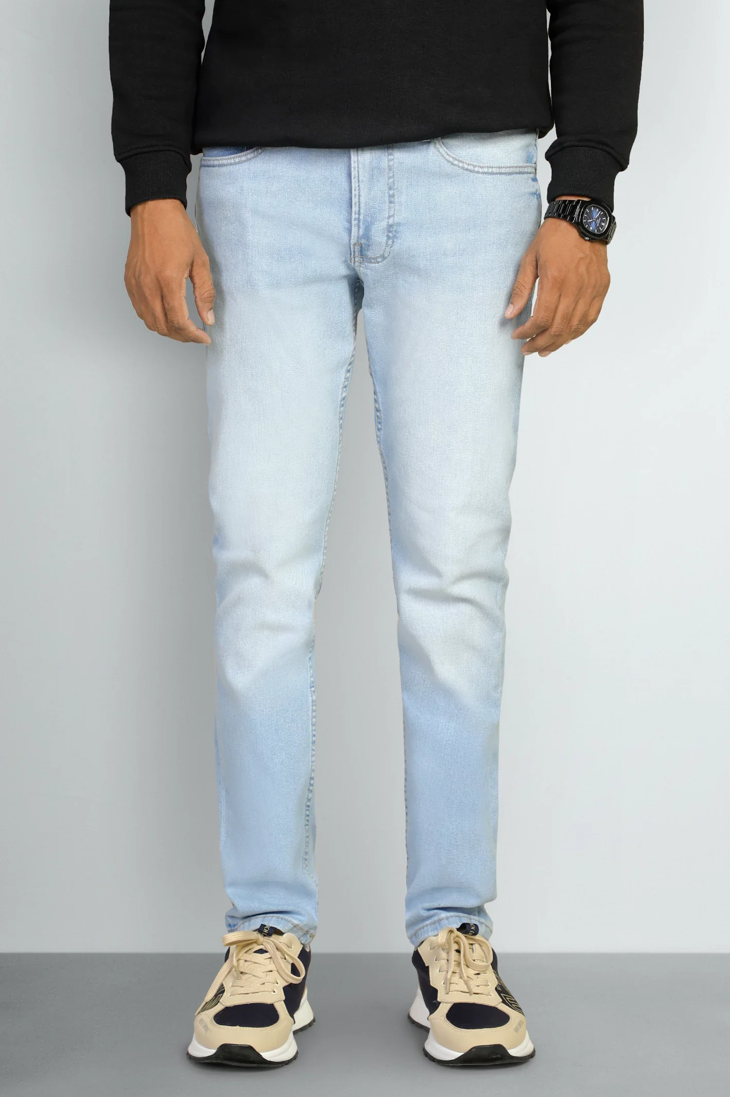 Light Blue Modern Slim Fit Jeans