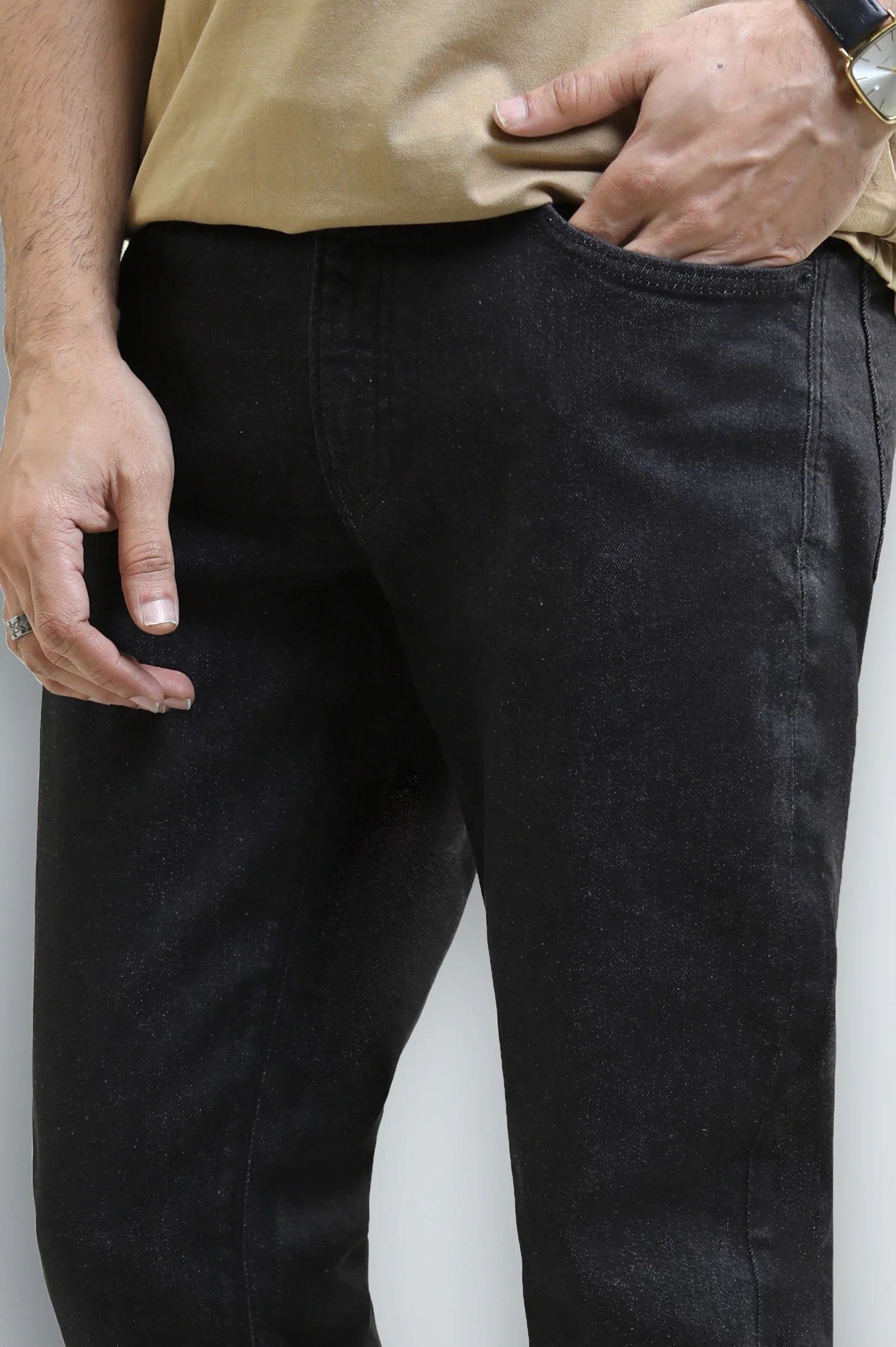 Black Slim Fit Jeans - Image 2