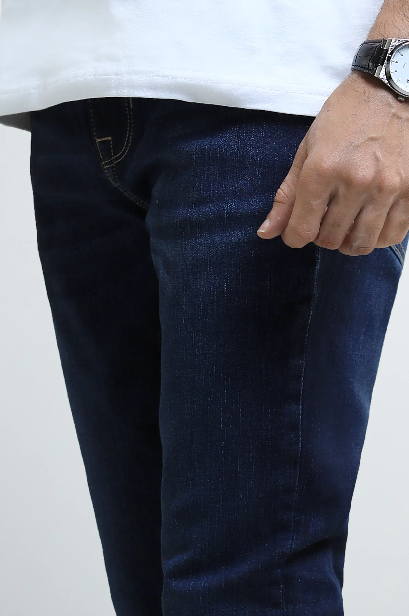Dark Blue Slim Fit Jeans - Image 2