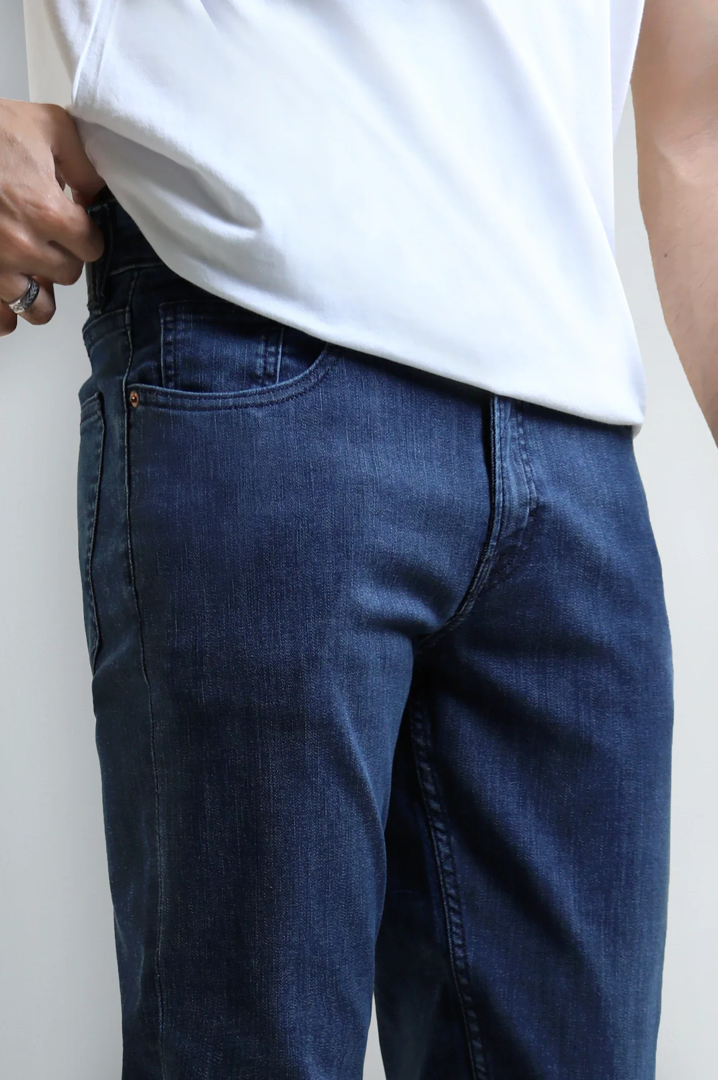 Dark Blue Slim Fit Jeans - Image 2