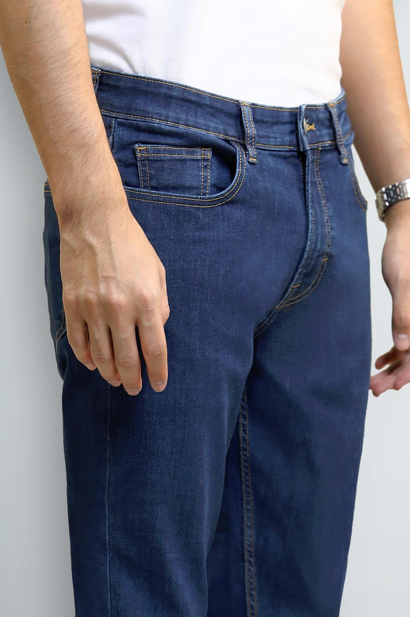 Medium Blue Slim Fit Jeans - Image 2