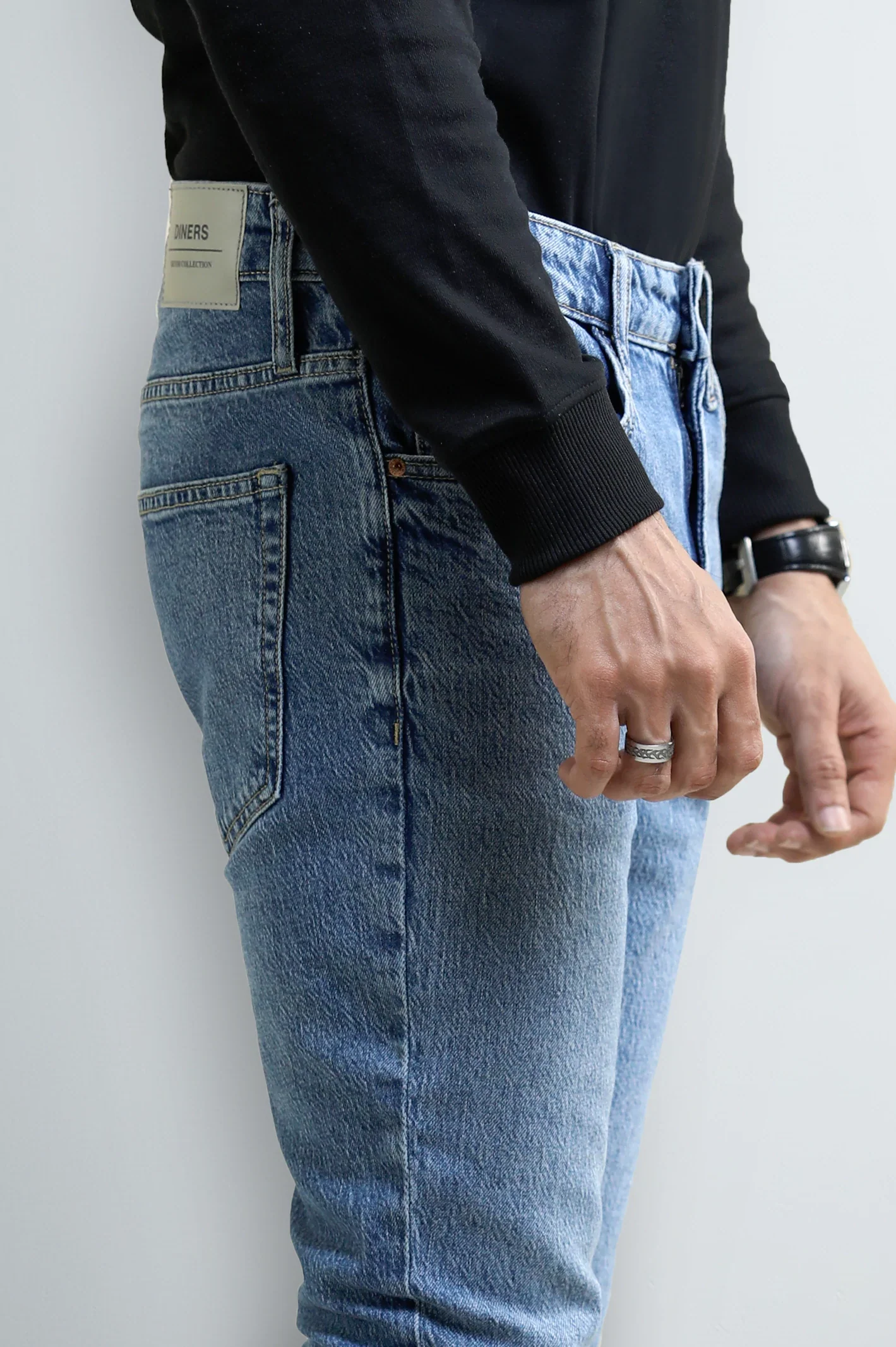 Medium Blue Slim Fit Jeans - Image 2