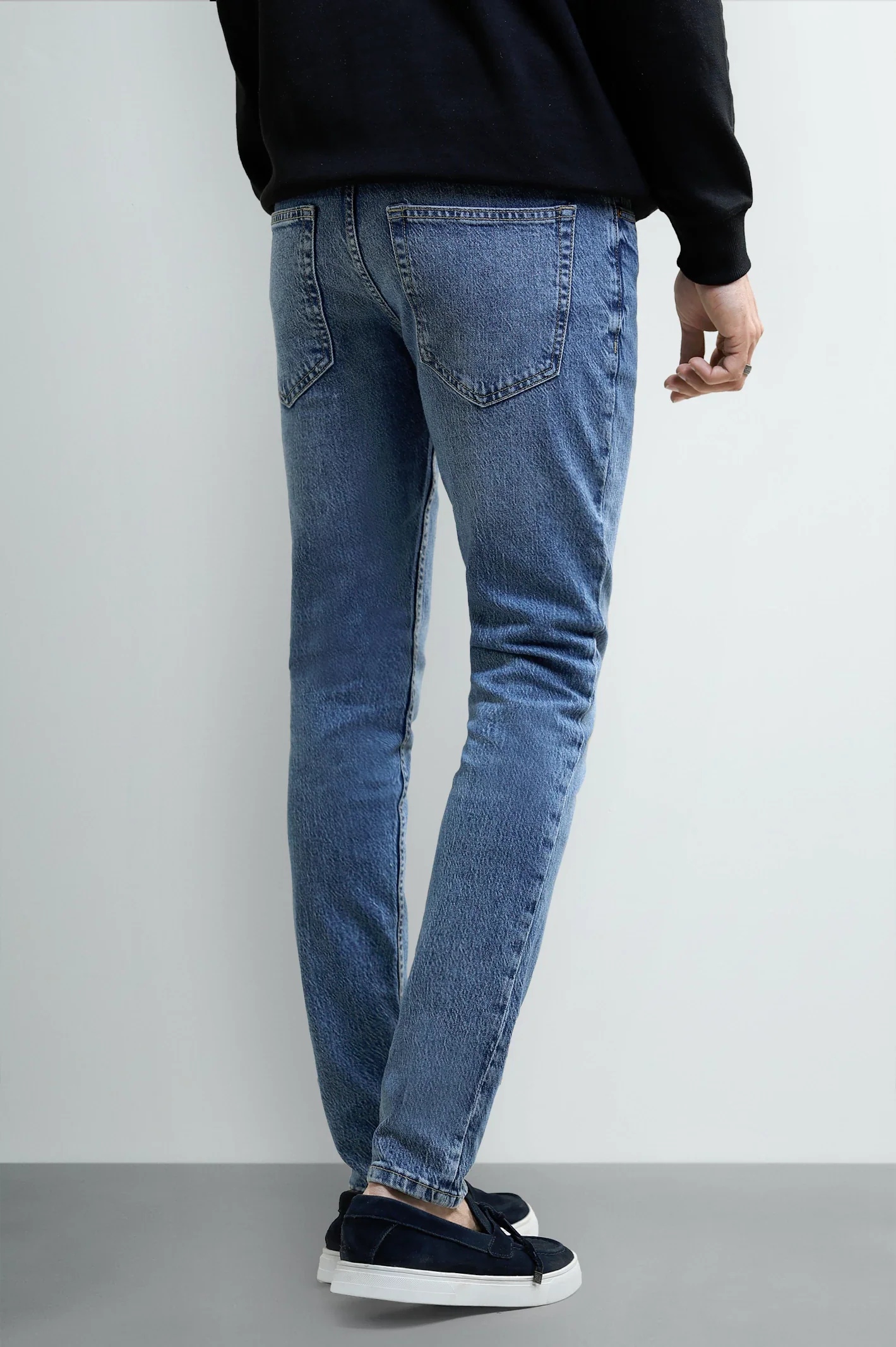 Medium Blue Slim Fit Jeans - Image 3