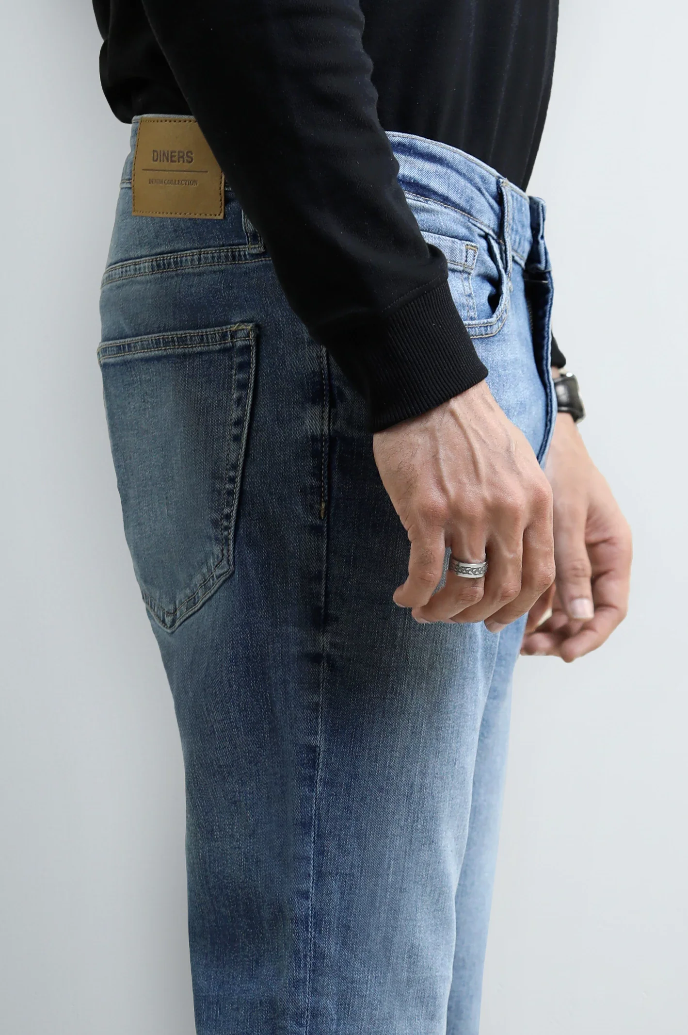 Medium Blue Slim Fit Jeans - Image 2